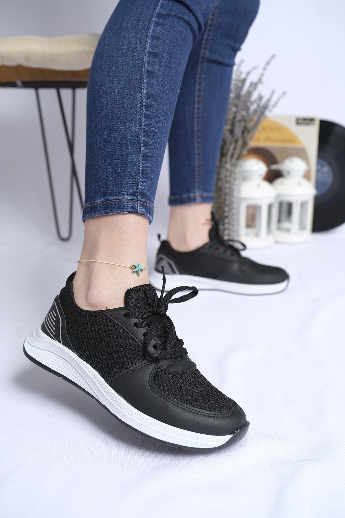 Oksit Black Laya Mesh Lightweight Comfortable Sole Women s Sneaker Trendyol