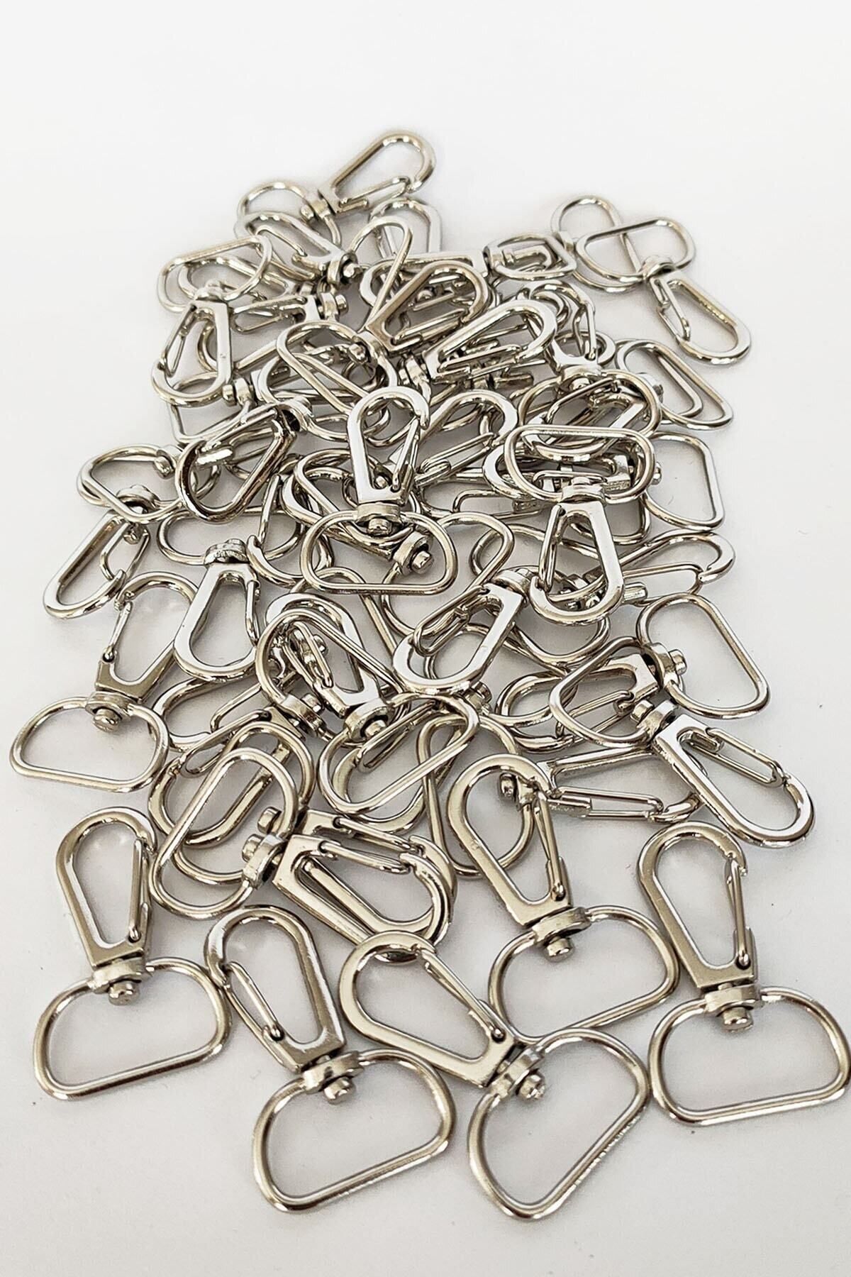 Macrame Keychain Holder 2 Cm Silver 100 Pieces