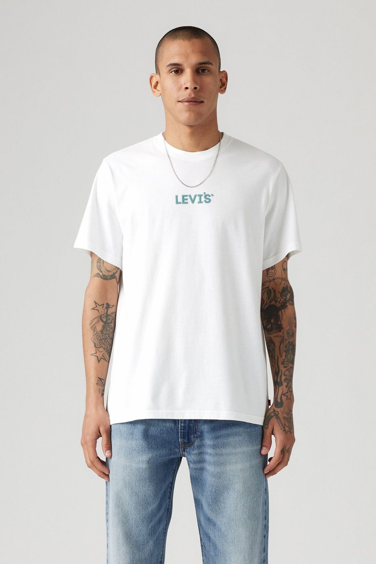 T shirt levis homme blanc sales
