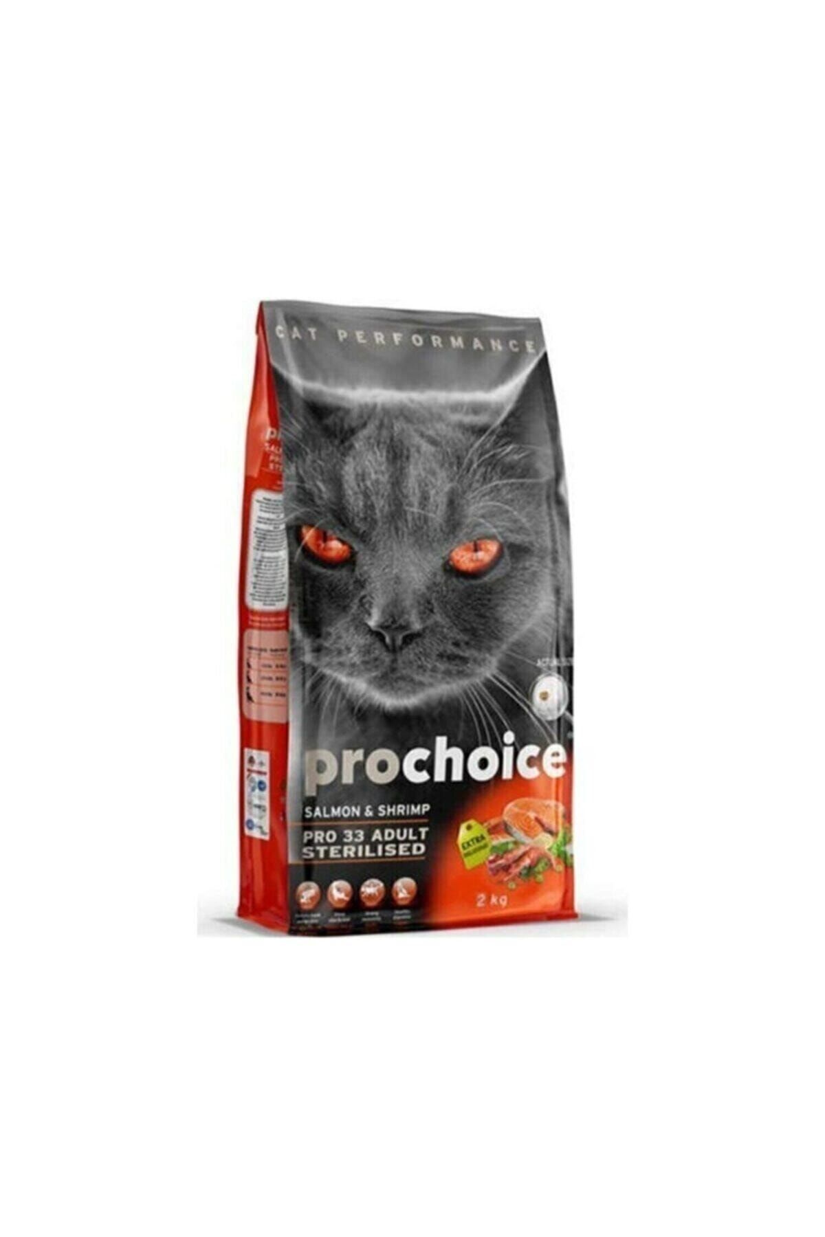 Pro Choice Pro 33 Somon ve Karidesli Kısırlaştırılmış Yetişkin Kuru Kedi Maması 2 Kg