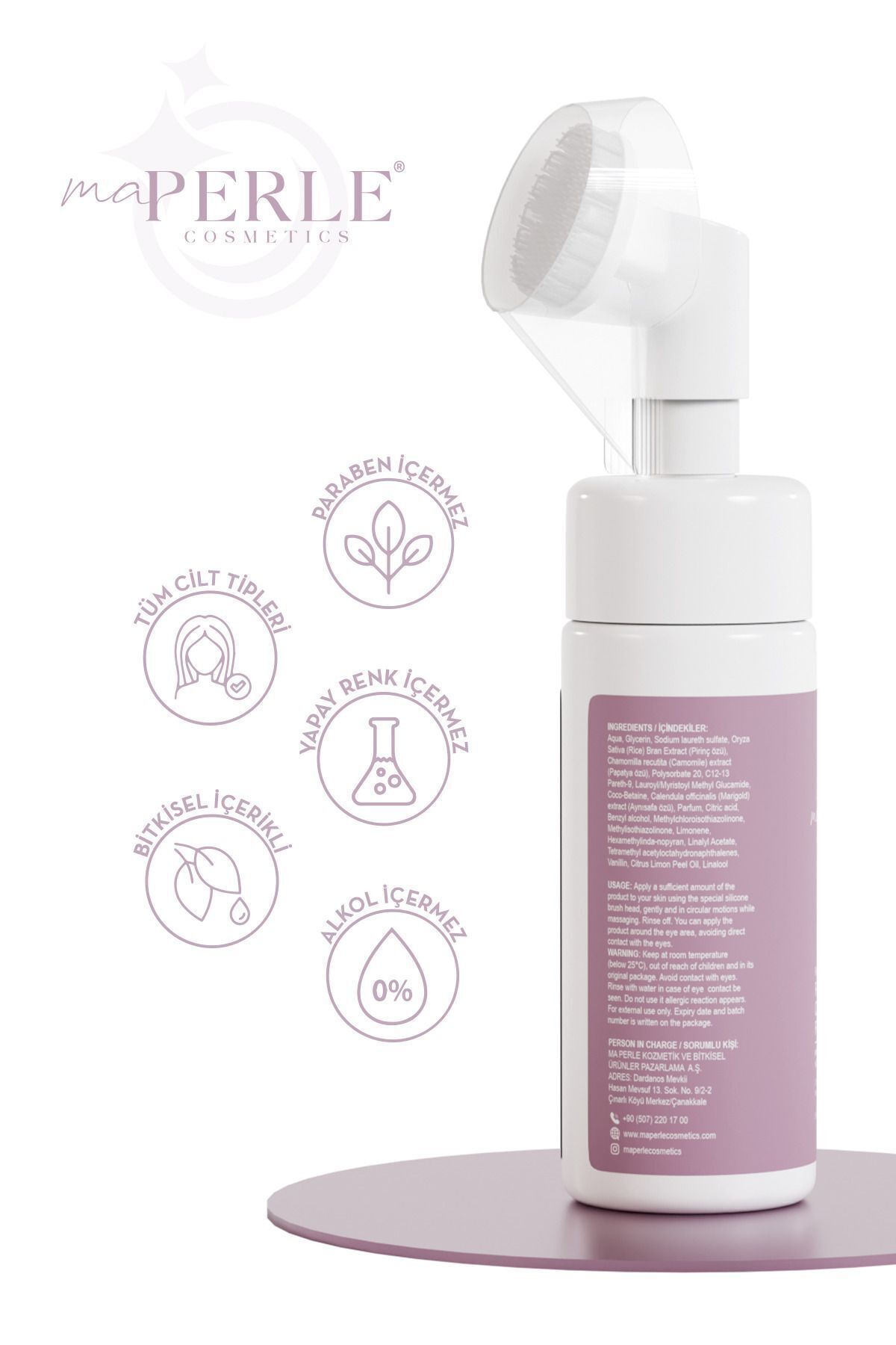 Hassas Silikon Fırça Başlıklı Yüz Yıkama Köpüğü - 150 ml — MA101 — تصویر 3 از 4