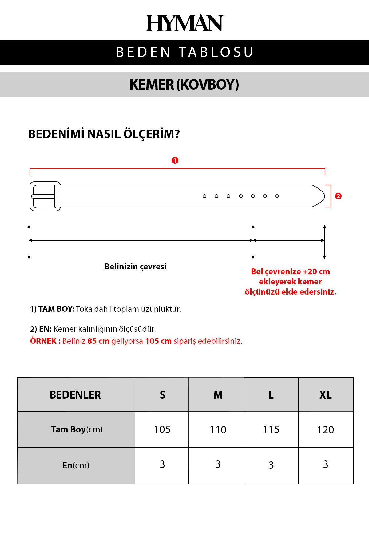 Erkek Kovboy Tokalı Kemer