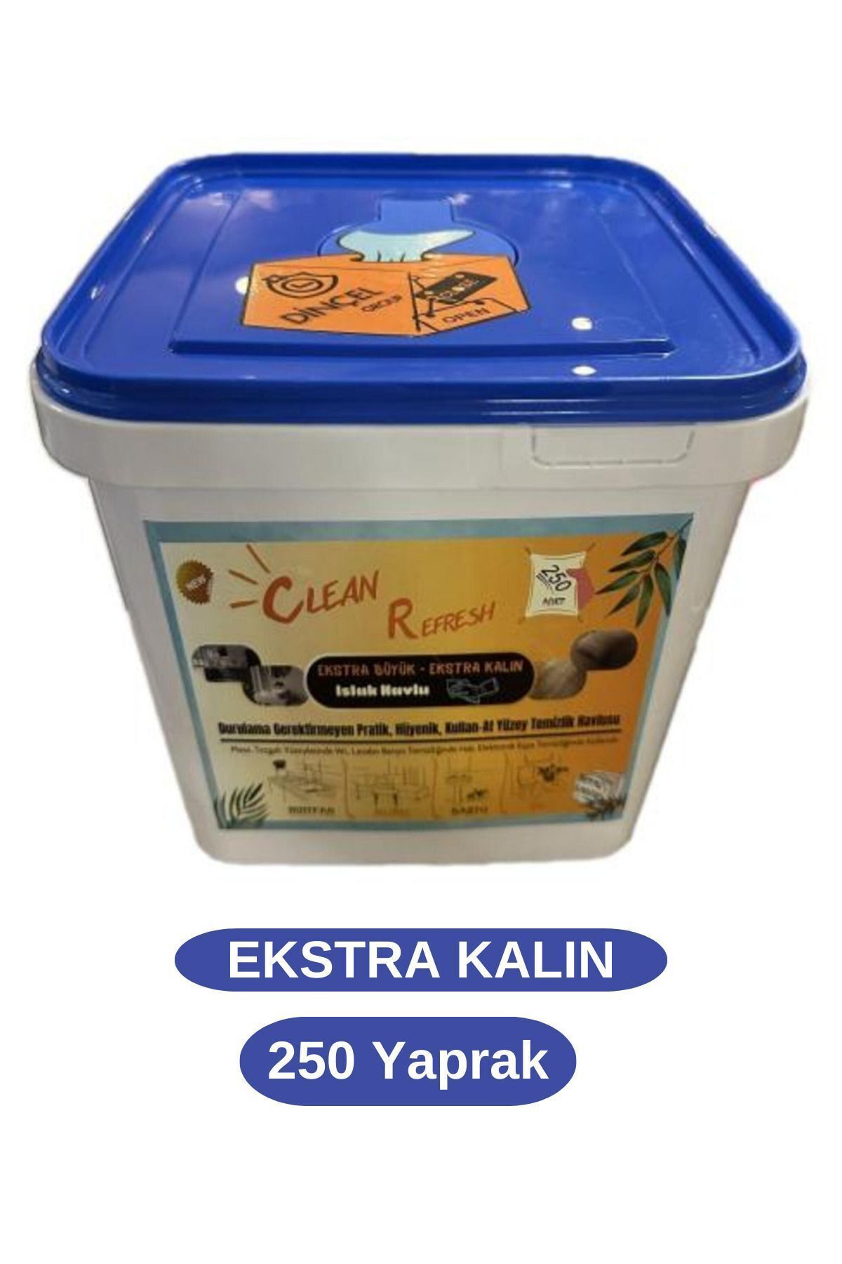 CLEAN REFRESH 250 Adet Beyaz Sabunlu Ekstra Kalın Bez Islak Pratik Yüzey Temizleme Havlusu fotoğrafı 3 (önizleme)