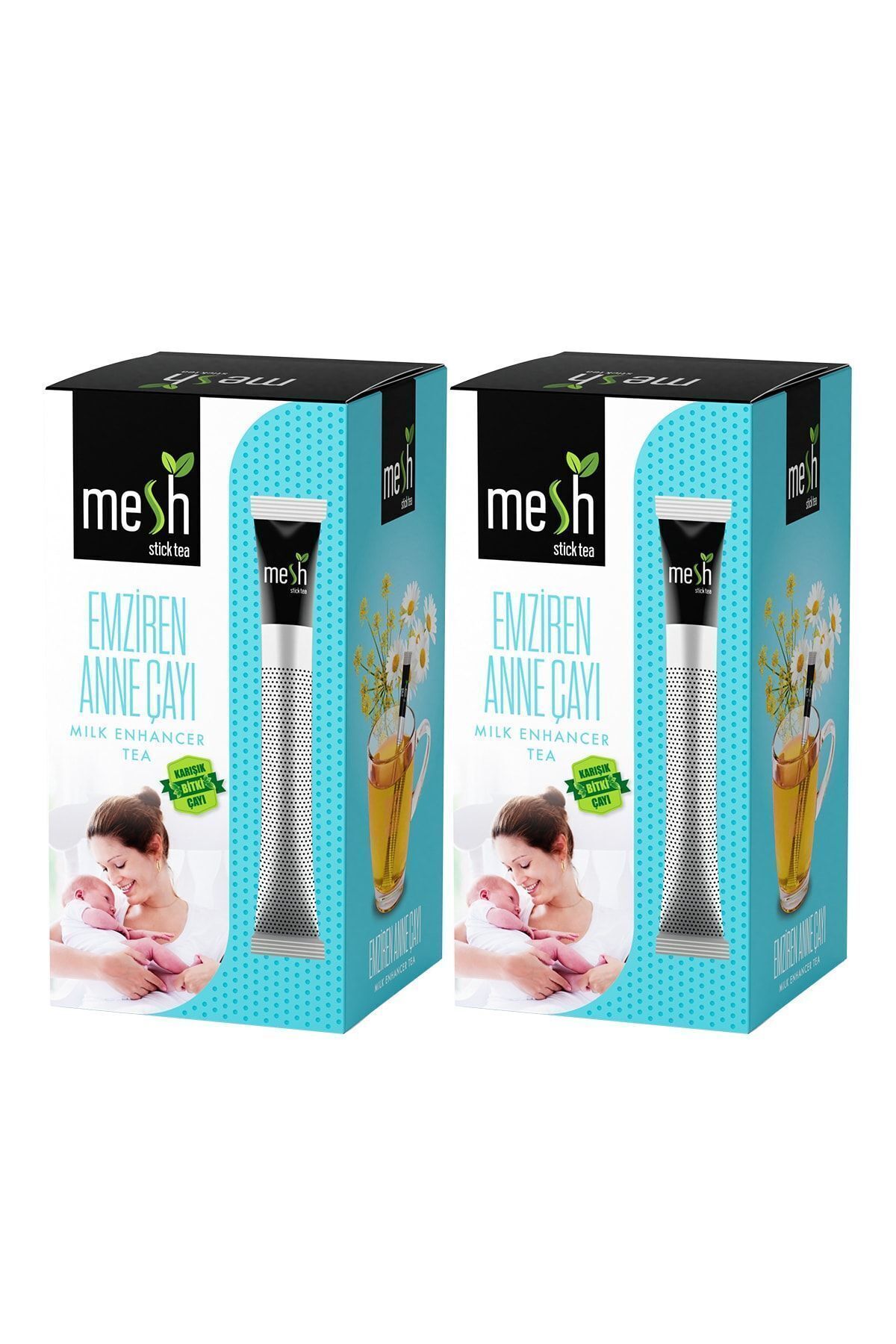 Mesh Stick Emziren Anne Çayı Doğal Bitki Çayı 2 Paket Bir Arada