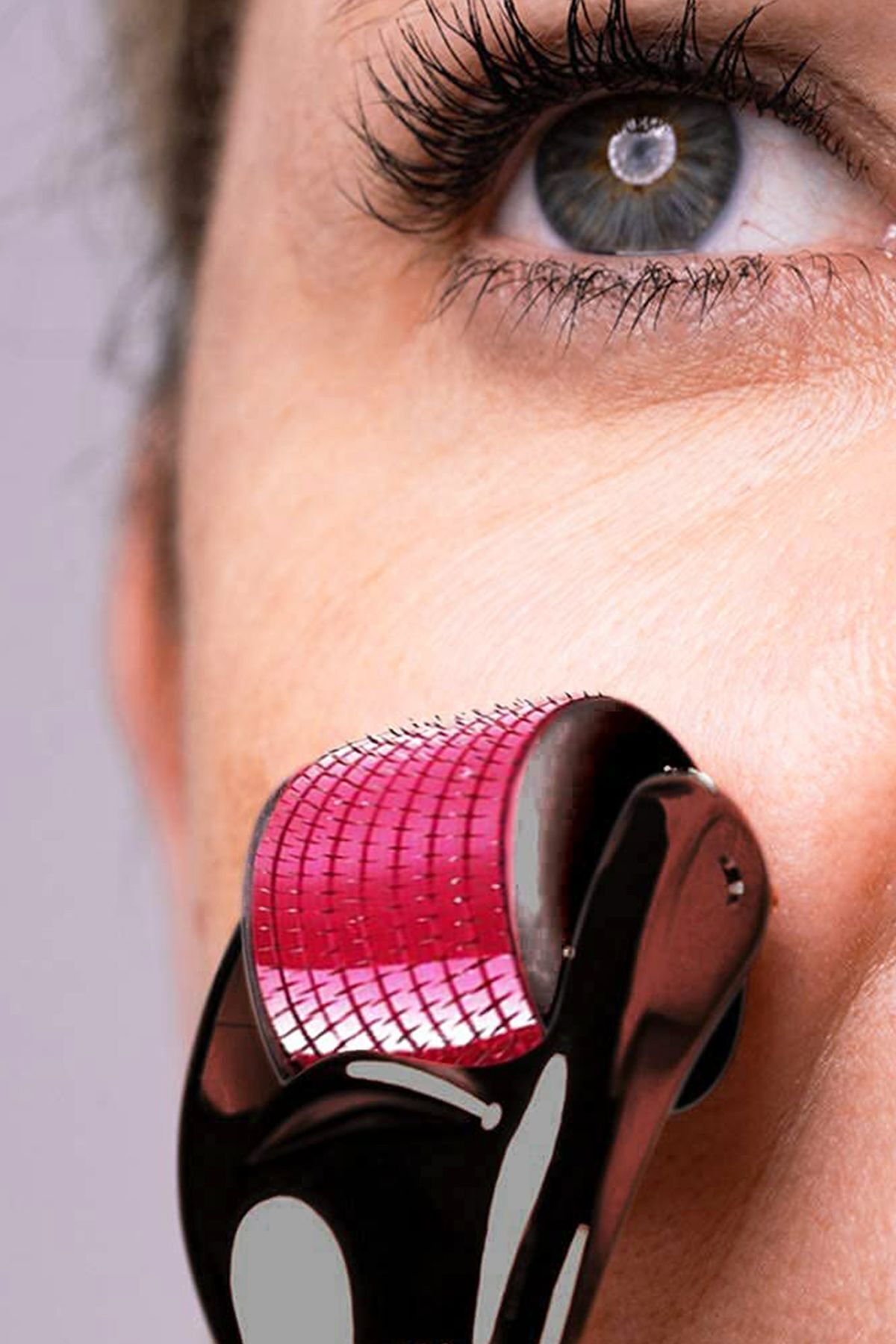 Efege Dermaroller Saç Çıkarma Tarağı İğneli Tarak Dermapen Roller 0,50 mm Saklama Kabı Cilt Bakım