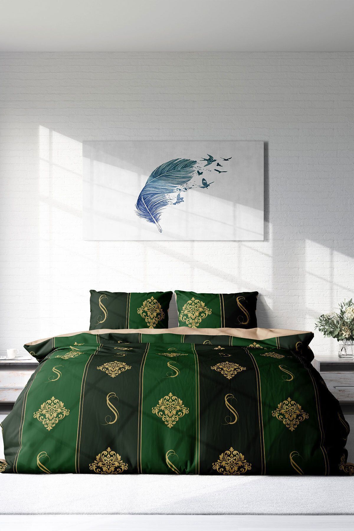 سرویس روتختی  سفید مونوهومMonohome | MONOHOME39868 اورجینال - تصویر 3