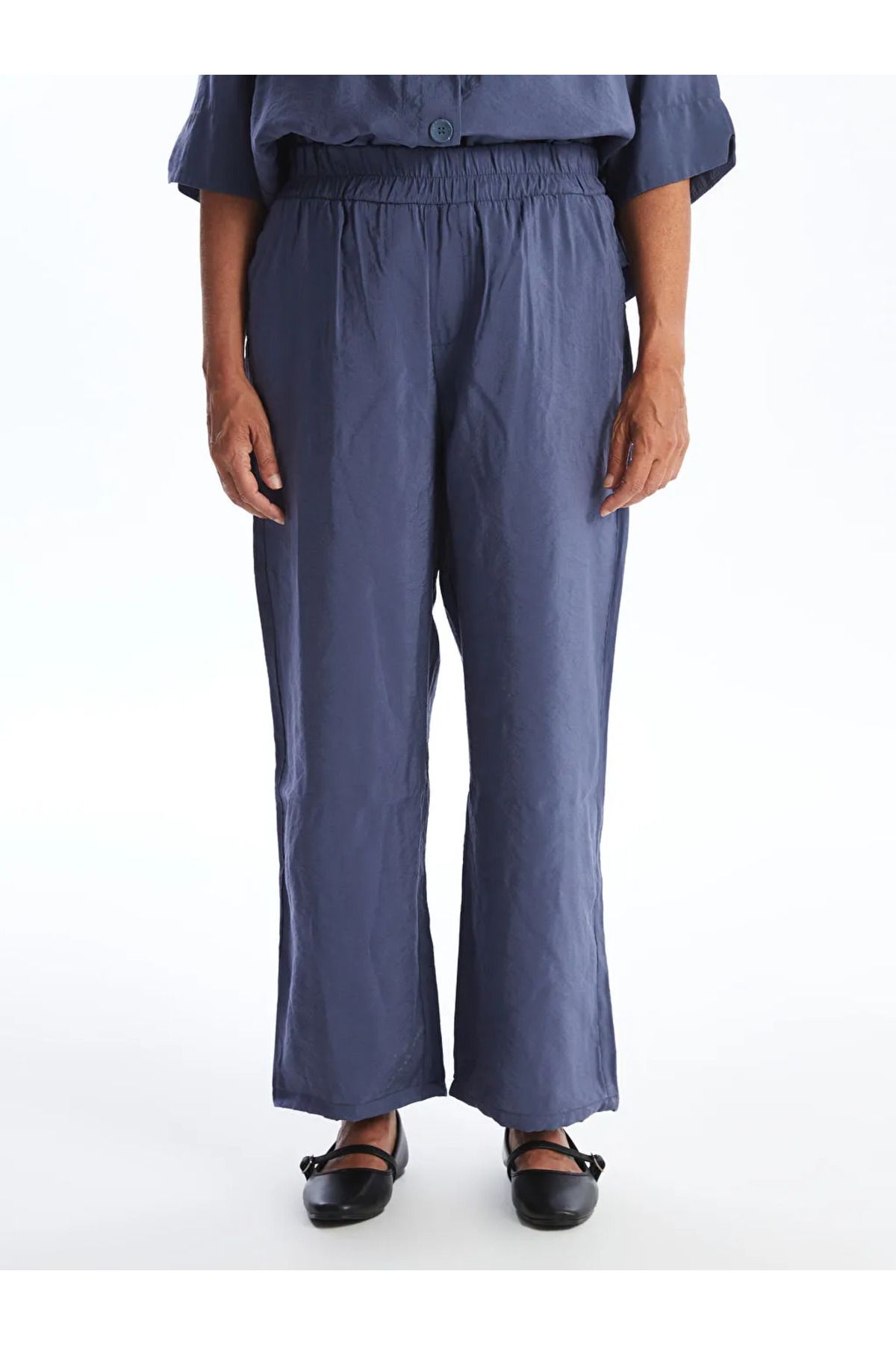 LC Waikiki-LCW Grace Indigo – Bequeme, geformte Damenhose mit elastischem Bund 3