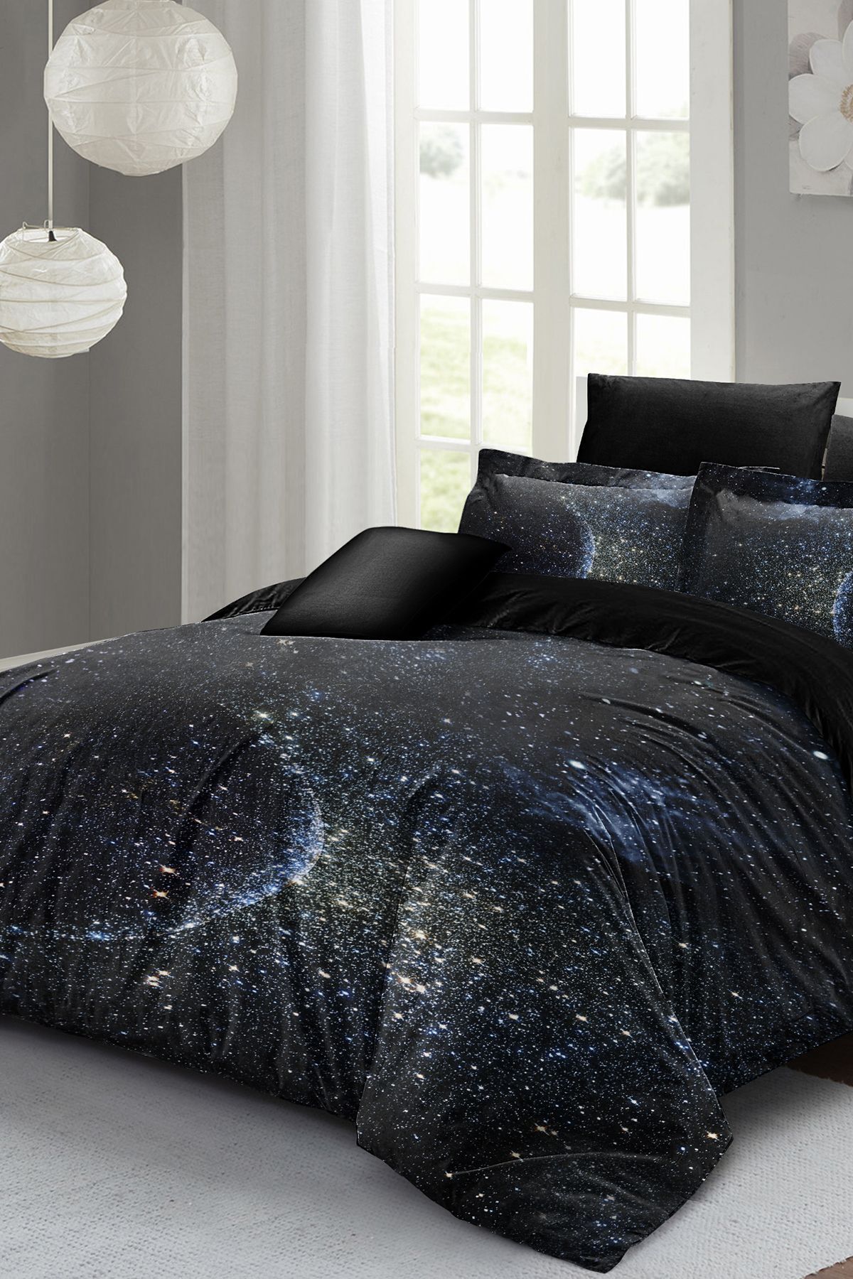 سرویس روتختی  مشکی مونوهومMonohome | MONOHOME34986 اورجینال - تصویر 2
