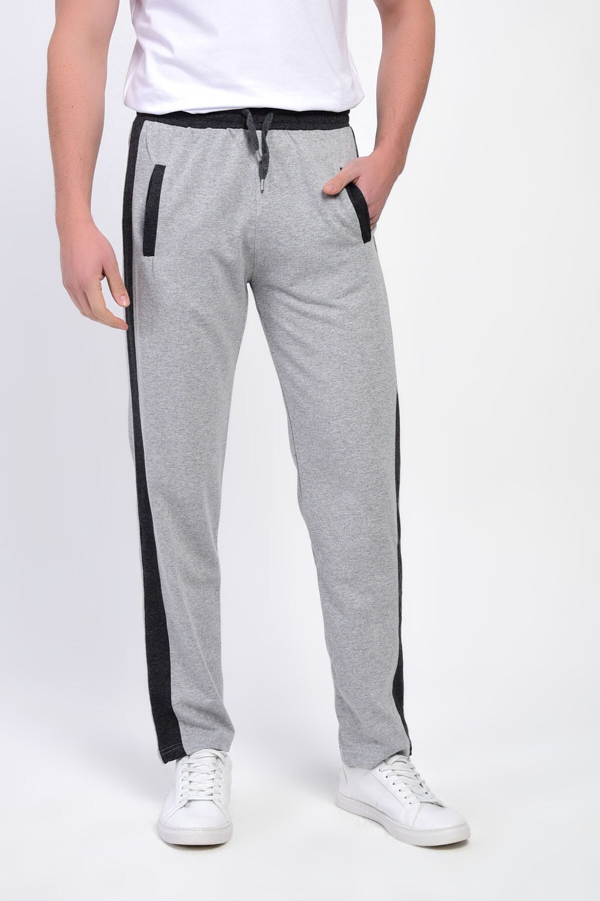 DYNAMO-Men's Grimelange Sweatpants with Elastic Waist and Stripes on the Sides 4