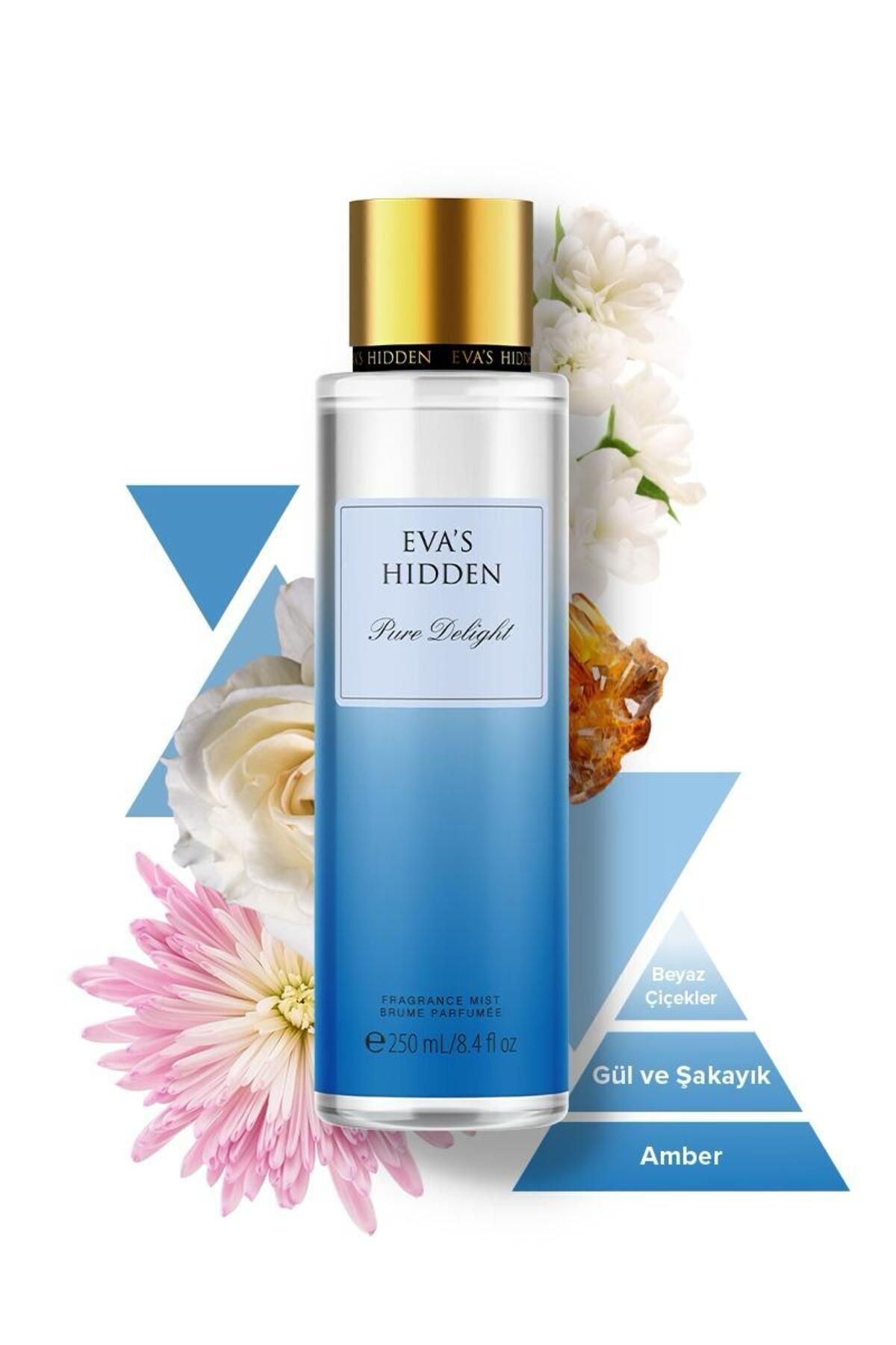 EVAS HIDDEN Body Mist Pure Delight Vücut Saç Spreyi 250 ml