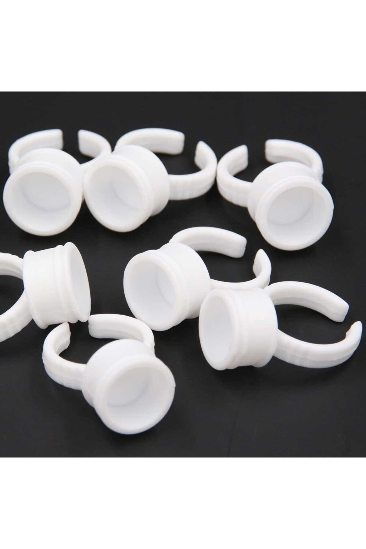 Pavone Microblading Pigment Yüzüğü - Beyaz 100 Adet - Kalıcı Makyaj Pigment Yüzüğü