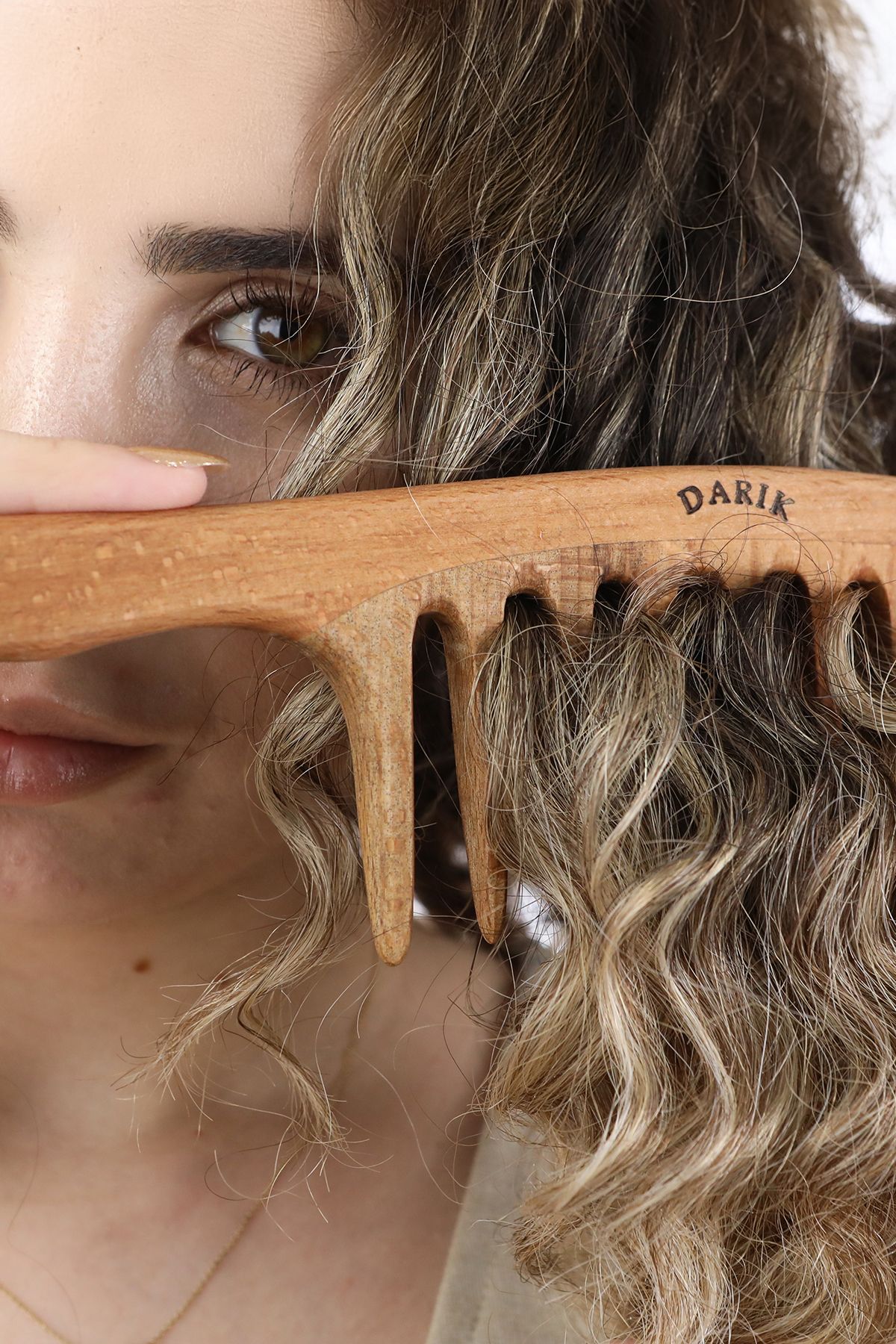 DARIK-Beech Wood Quality Wide Tooth Comb, Model 7 6