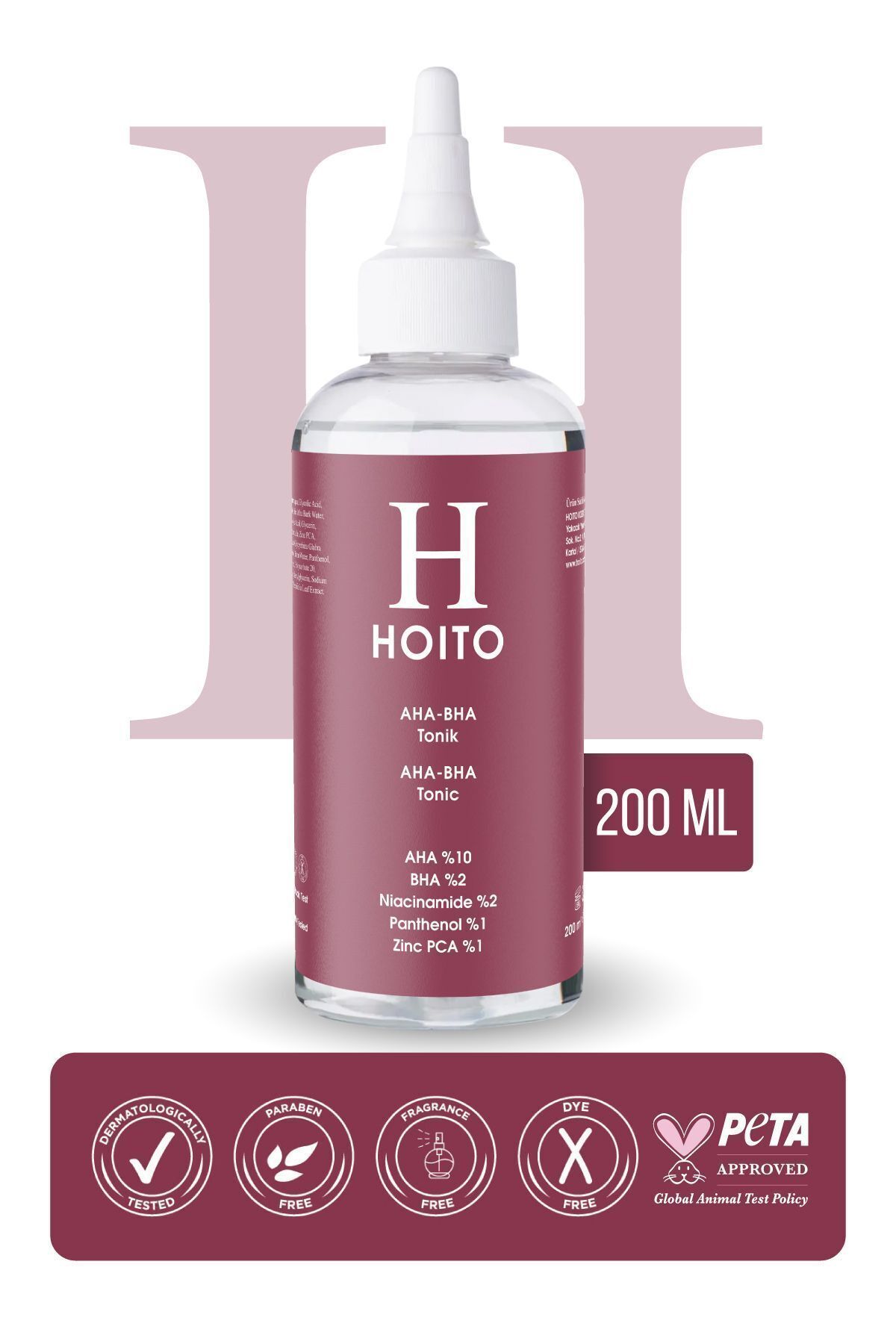Aha Bha Tonic 200ml - تونیک ضد آکنه، ضد لک، سفت کننده منافذ Hoito