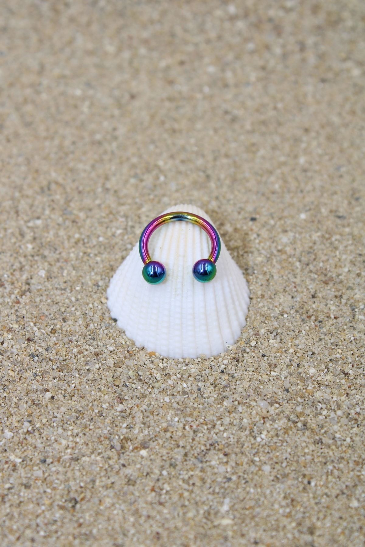 Piercing Surgical Steel Piercing Ring Cartilage Septum Tragus Conch Helix Rainbow Color Ball Diameter 3 Mm