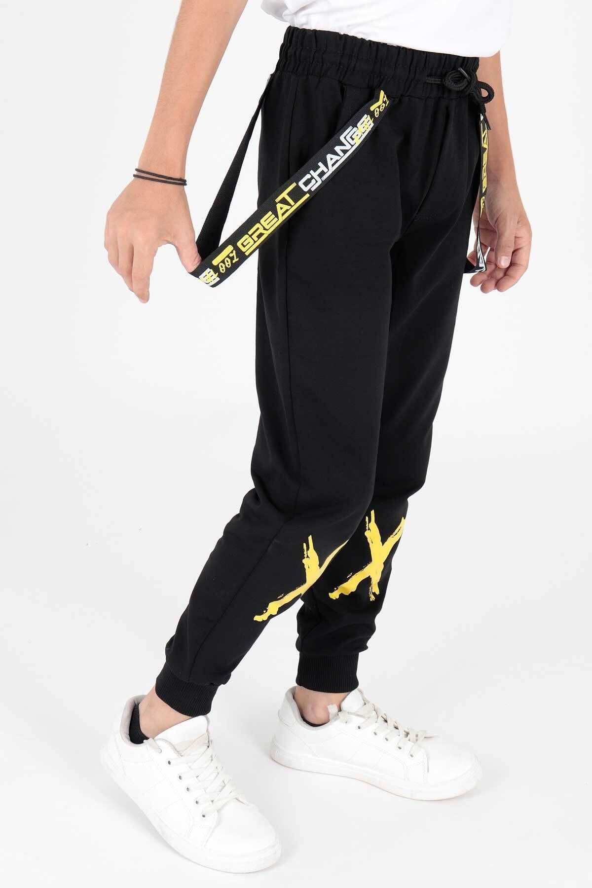 AHENGİM-Boy's XX PrintEd TrEndy SwEatPants - Elastic Skinny LEg AK2105 4