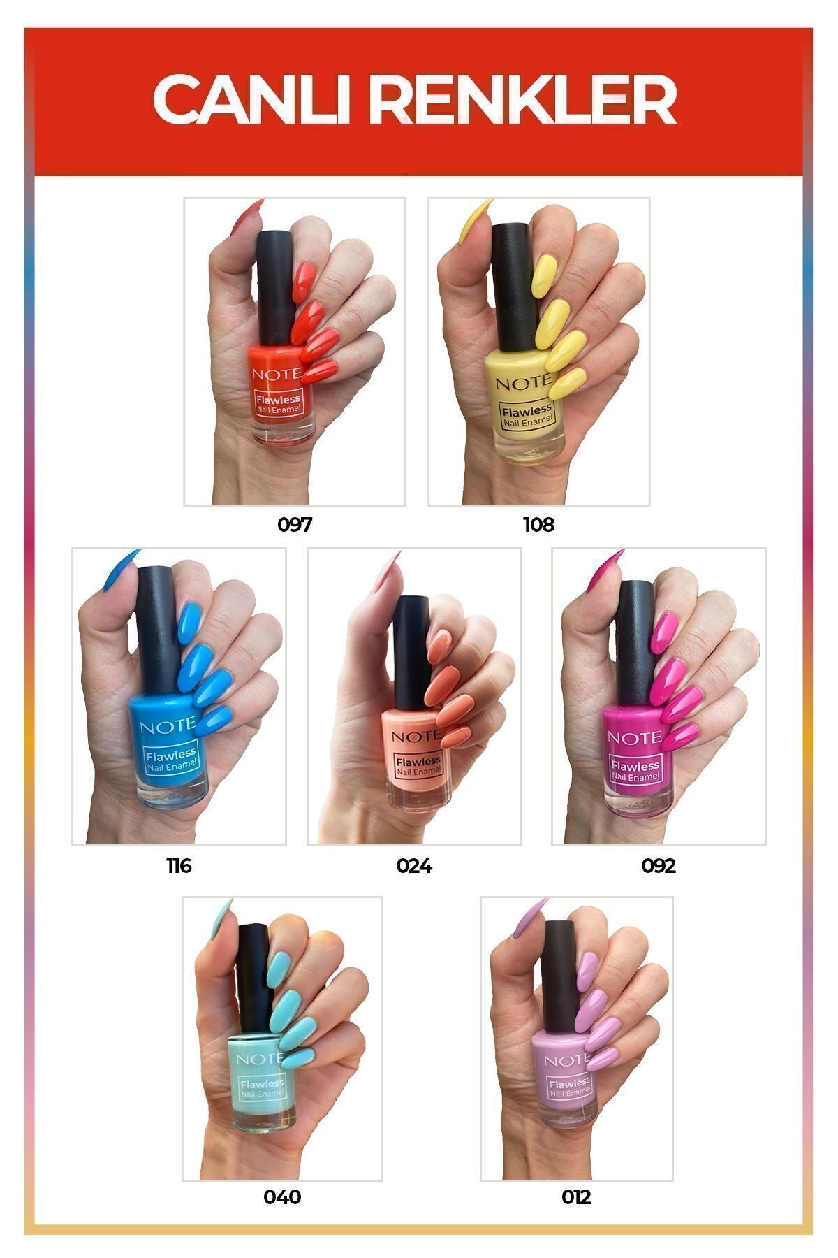 لاک ناخن زنانه | نوت کازمتیکس Note Cosmetics NAIL FLAWLESS SET-7 - تصویر 2