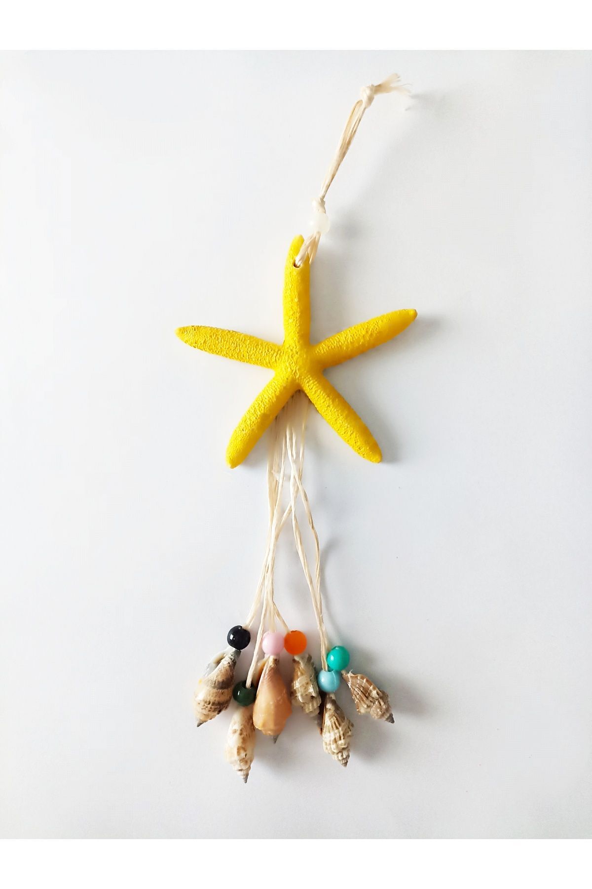 Sea Star Shaped Seashell Jute Drawstring Wall Garden Balcony Terrace Ornament