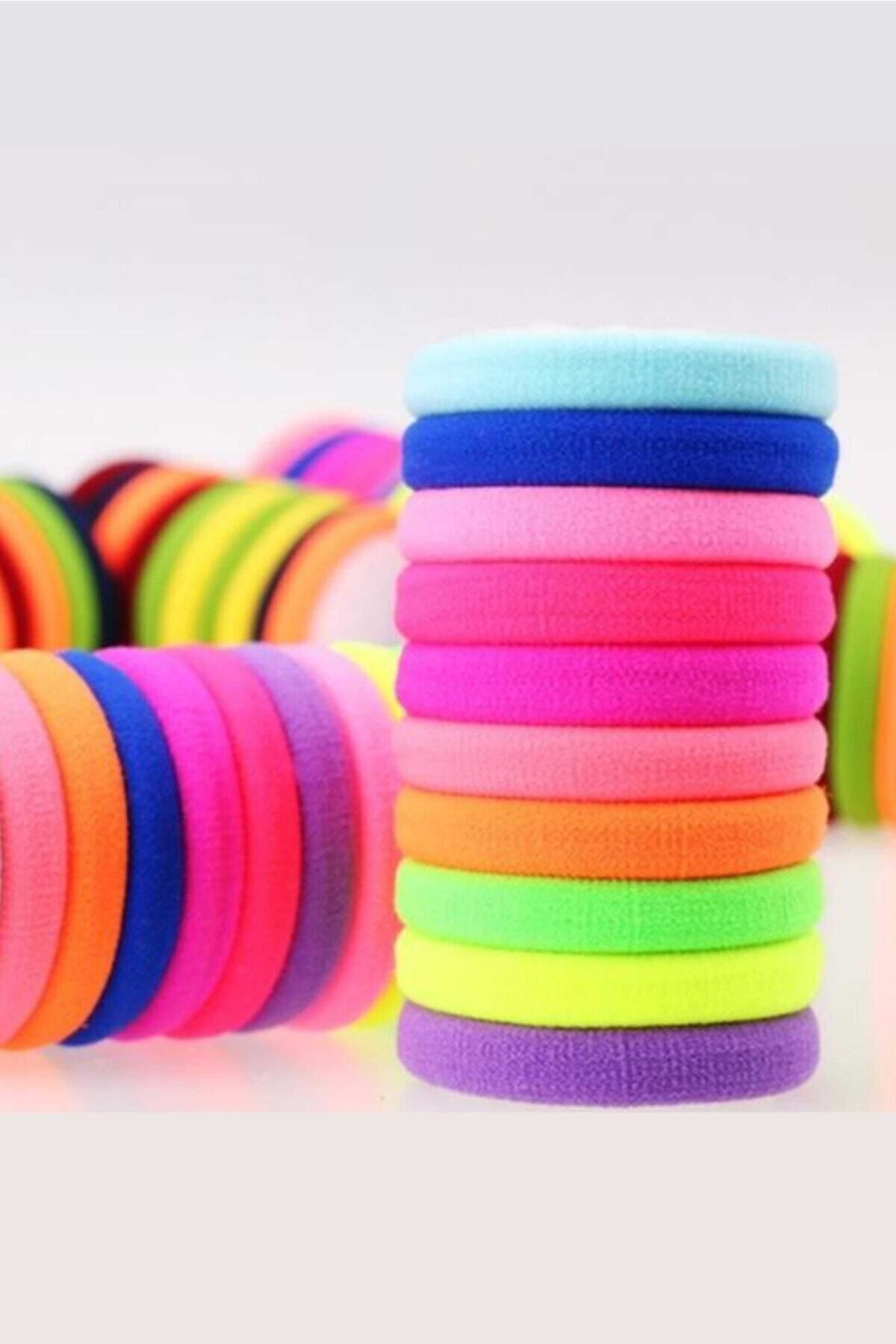 C&E Design 10'lu Renkli Neon Lastik Toka Seti