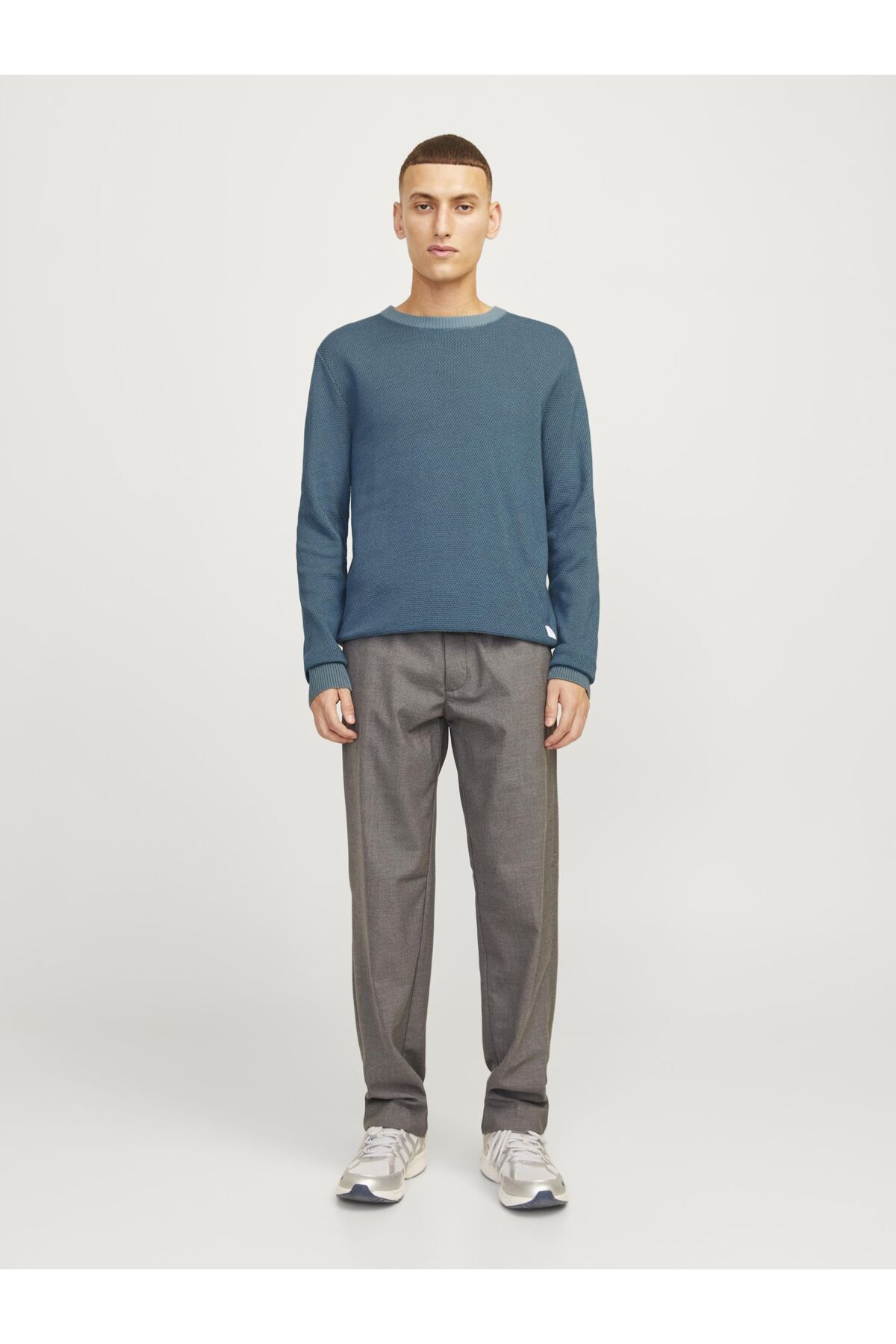 پلیور جک اند جونز مردانه اکریلیک آبی  راسته Regular/رگولار    بیسیک کژوال/روزمره | Jack & Jones 12258139 TR - تصویر 4