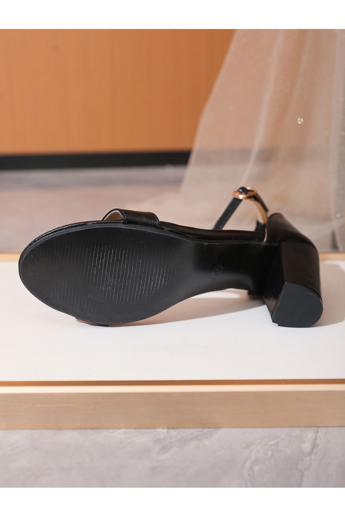 Sneak-a-Peek By Styli-Bilek Kayışlı Blok Topuklu Sandalet 7