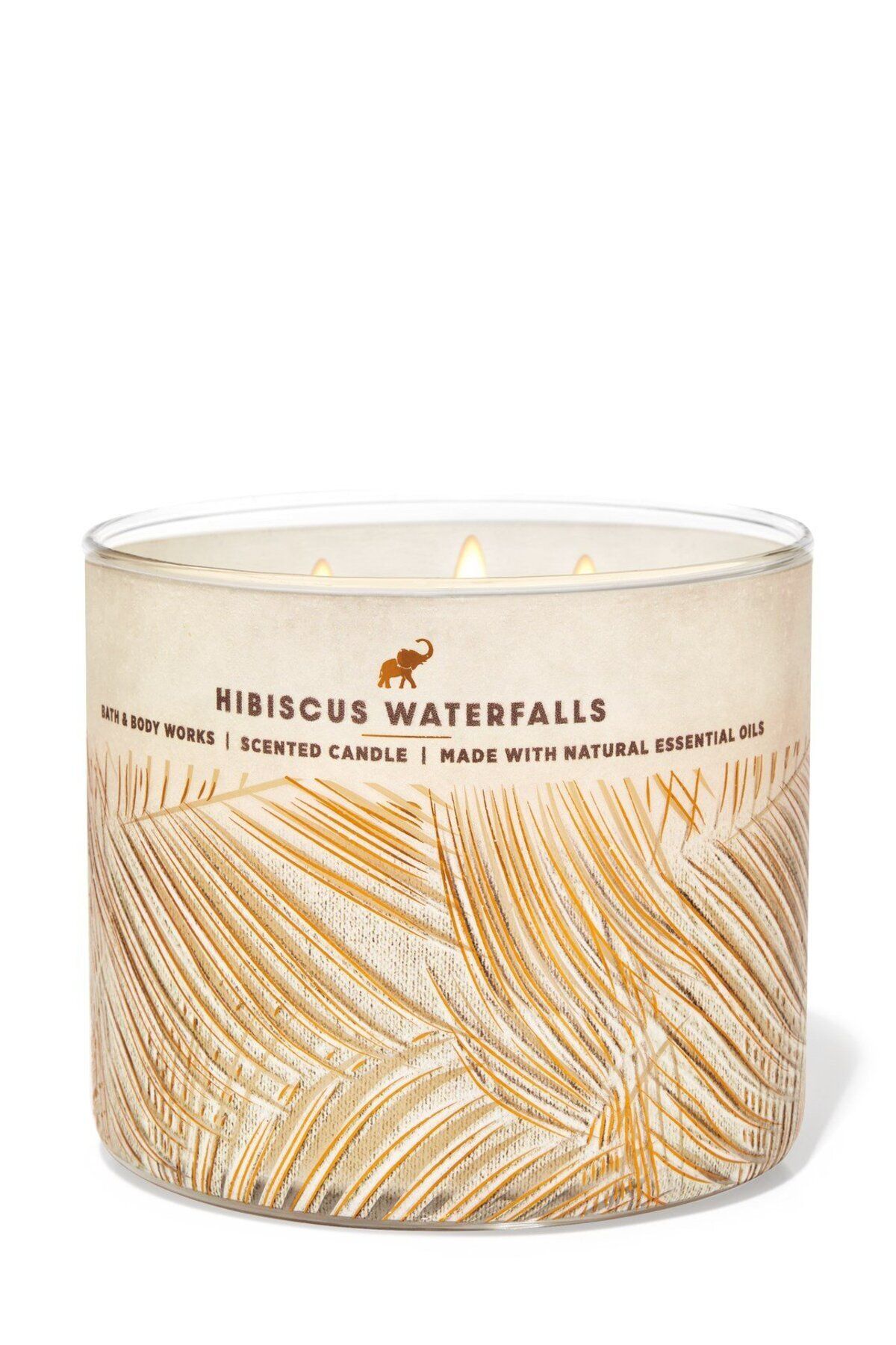 شمع و چراغ سفید آبشارهای Hibiscus بزرگ 411 گرم Bath & Body Works Bath & Body Works