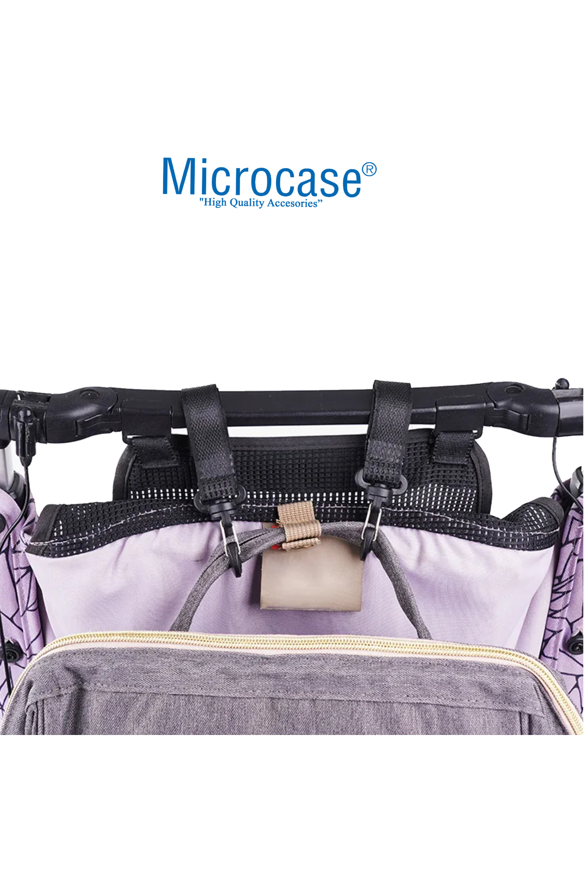Microcase Bebek Arabası Eşya Poşet Çanta Malzeme Taşıma Askısı 2 Adet- AL4535 fotoğrafı 5 (önizleme)