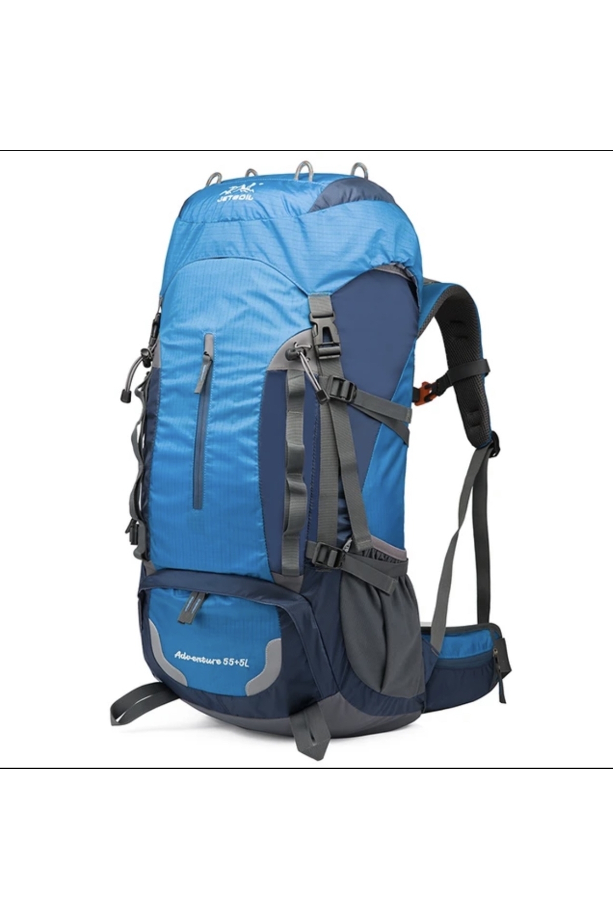 JETBOIL 60L Large Capacity Travel Mountaineering Bag,Waterproof Hiking Camping Backpack