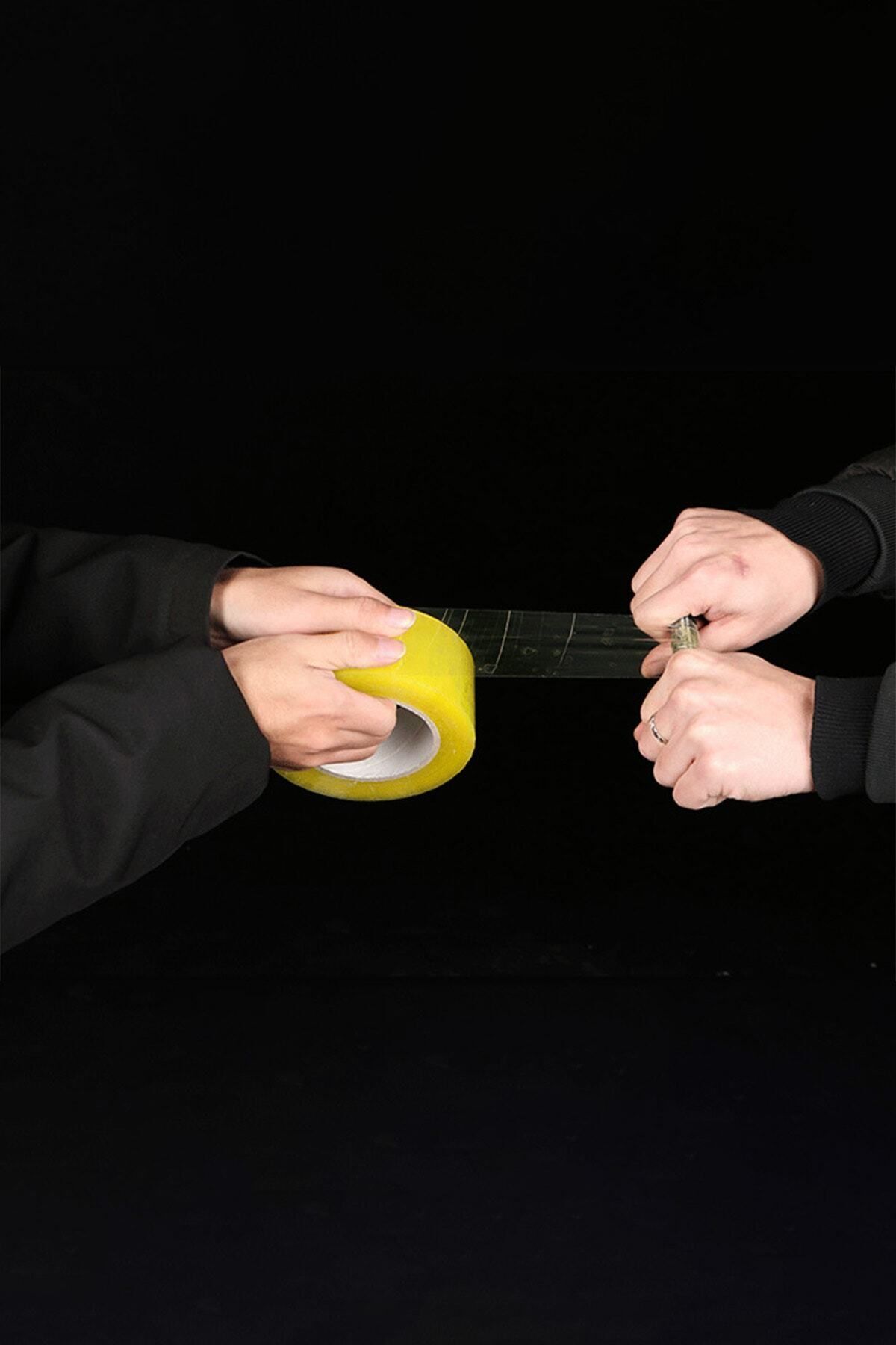 ToXA-12 Pcs 45X100 Clear Acrylic Duct Tape - Real Net, 100 Meter Wrap Strong Unbreakable Tape 3