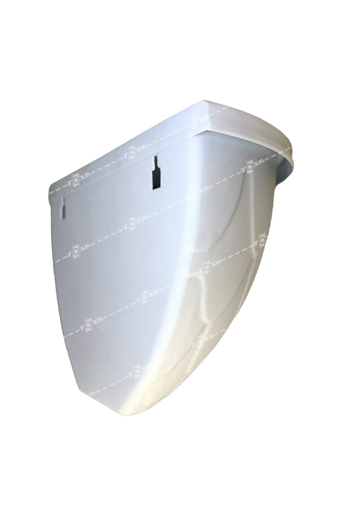 2.4 Litre Beyaz Yarım Duvar Balkon Saksısı Bahçe Duvarı Mat Plastik Saksı Damla No2 29,5x17,5cm 5