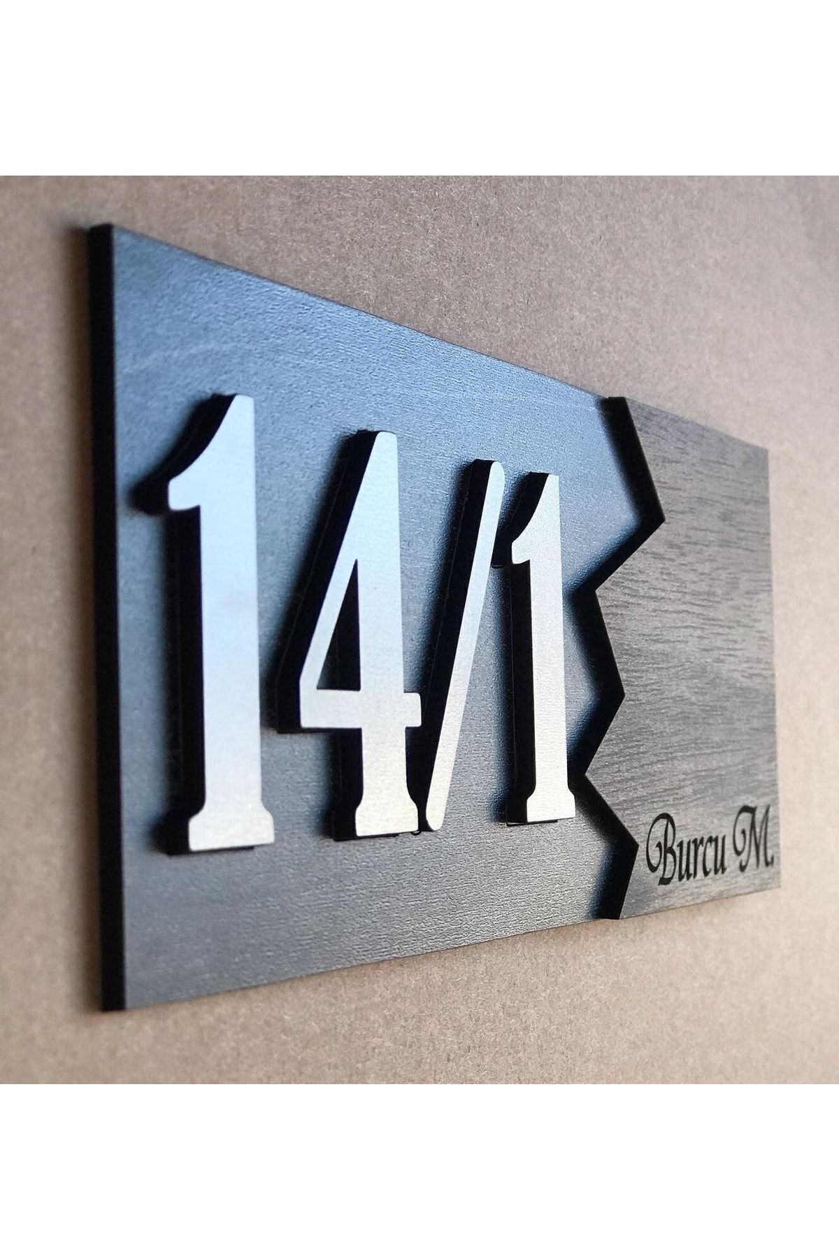 Dekoratif Ahşap Isimli Daire, Kapı, Otel, Oda, Dükkan, Numarası