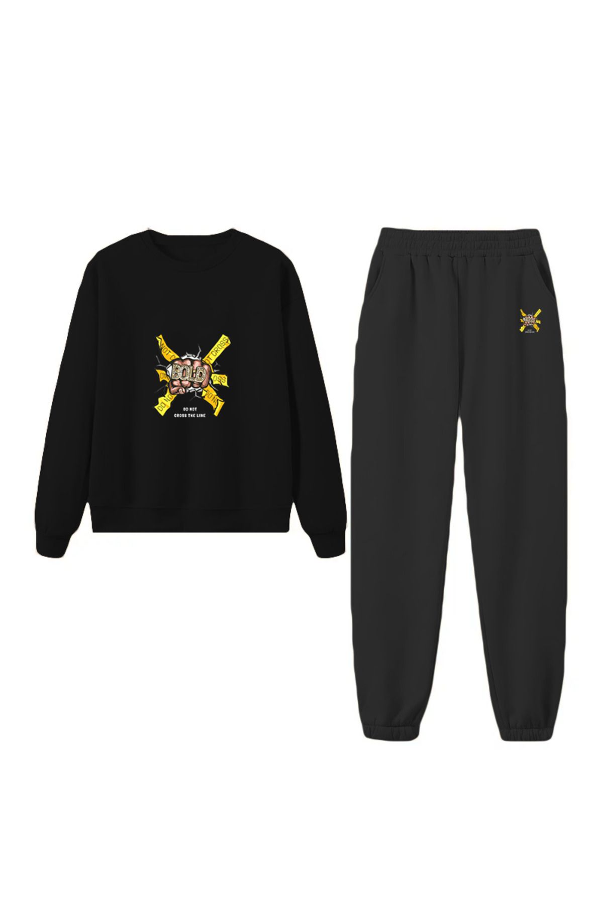 DogFish-Large Size Printed Tracksuit Set - Bottom and Top Set 5