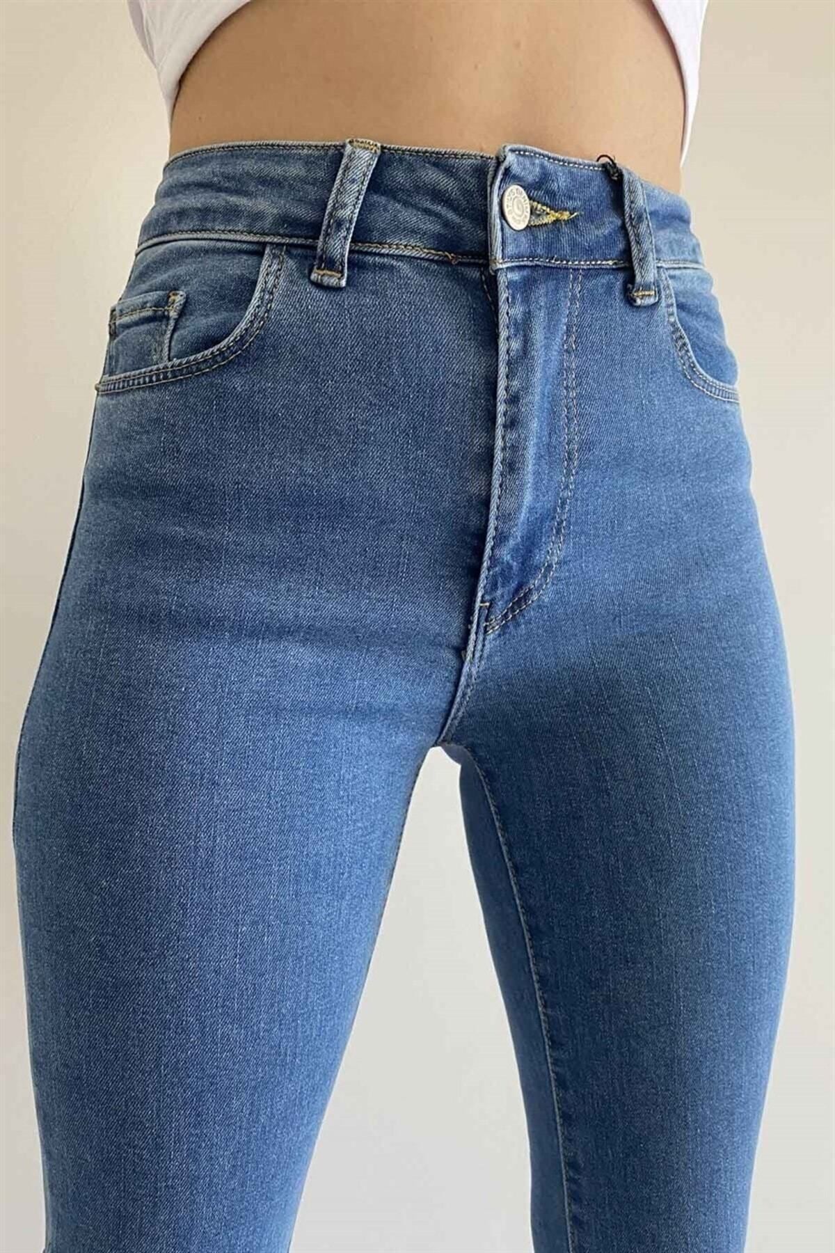 Spanish High Waist No Fade Blue Snow Wash Jeans Bouncer Jean