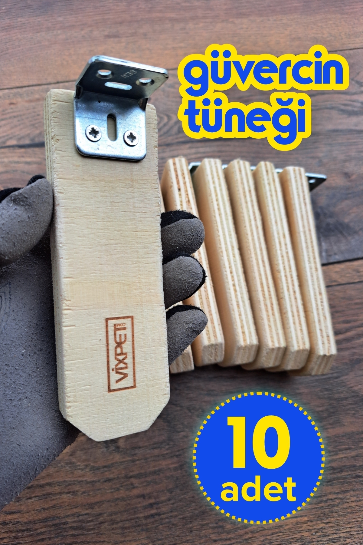 Vixpet Sandy Ahşap Güvercin Tüneği 14 Cm | 10 Adet Tünek | Bekar Tüneği | Ahşap Tünek | Dinlenme Tüneği