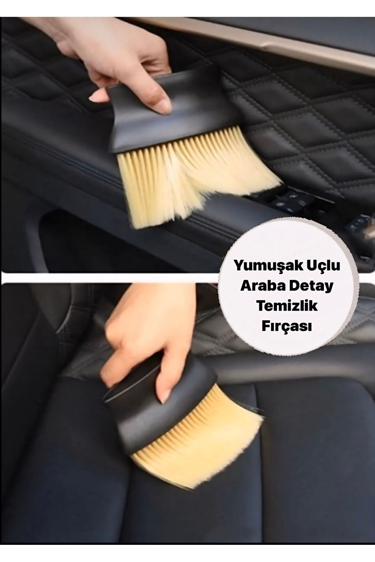 Mi-ÇA HOME Premium Kalite Yumuşak Tüylü Araç Oto Araba Klima Havalandırma Toz Alma Detaylı Temizlik Fırçası