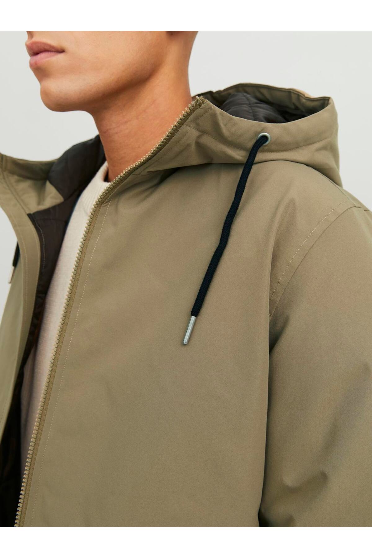 کاپشن جک اند جونز مردانه پلی استر بژ  راسته Regular/رگولار    پالتو کژوال/روزمره | Jack & Jones TYC68B08478042DC00 - تصویر 5