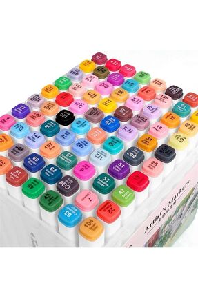 Genel Markalar 24 Li Cift Tarafli Marker Kalem Seti kutulu Keçeli Kalem Seti ...