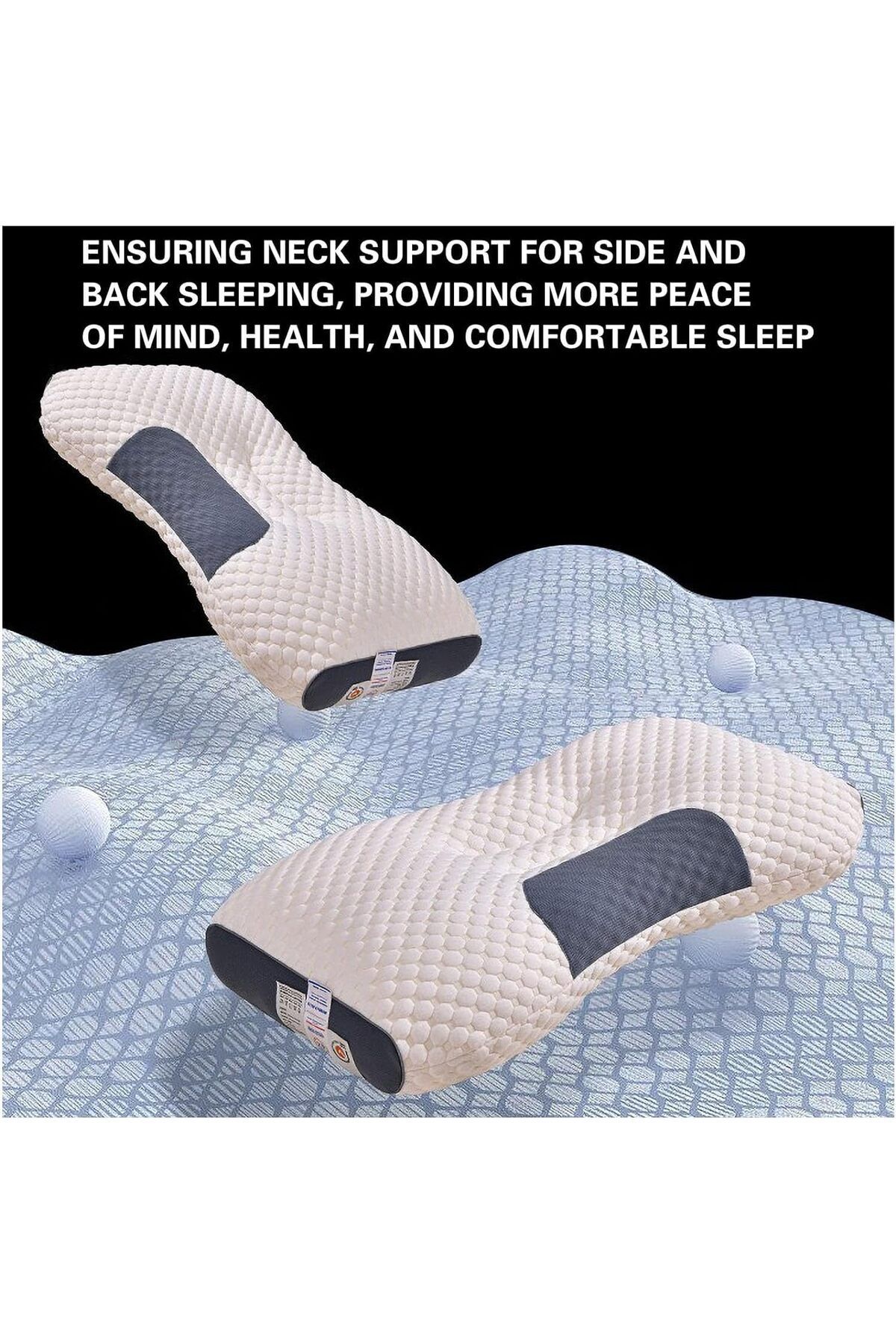 DubaiGallery-Memory Foam Pillow for Neck Pain, Soft and Non Collapsing Core Protects The Cervical Spine and Sleep 7