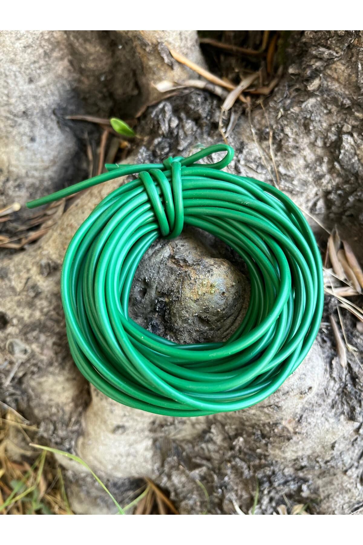 Fidan Bağlama İpi 10 Metre - 3 mm Sera İpi Elastik Fide Bağlama Lastiği Bağ Dal Bitki Bağlama İpi - 4