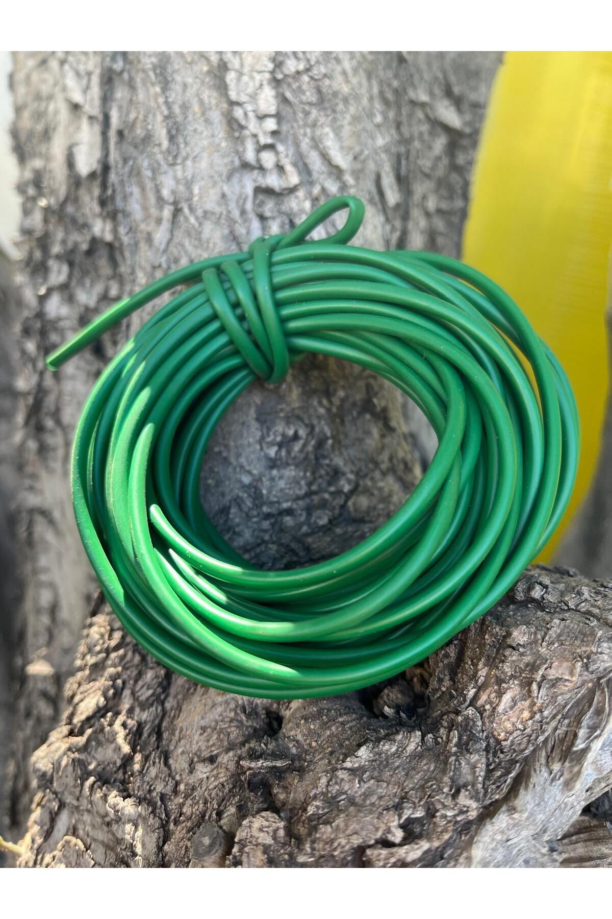 Fidan Bağlama İpi 10 Metre - 3 mm Sera İpi Elastik Fide Bağlama Lastiği Bağ Dal Bitki Bağlama İpi - 3