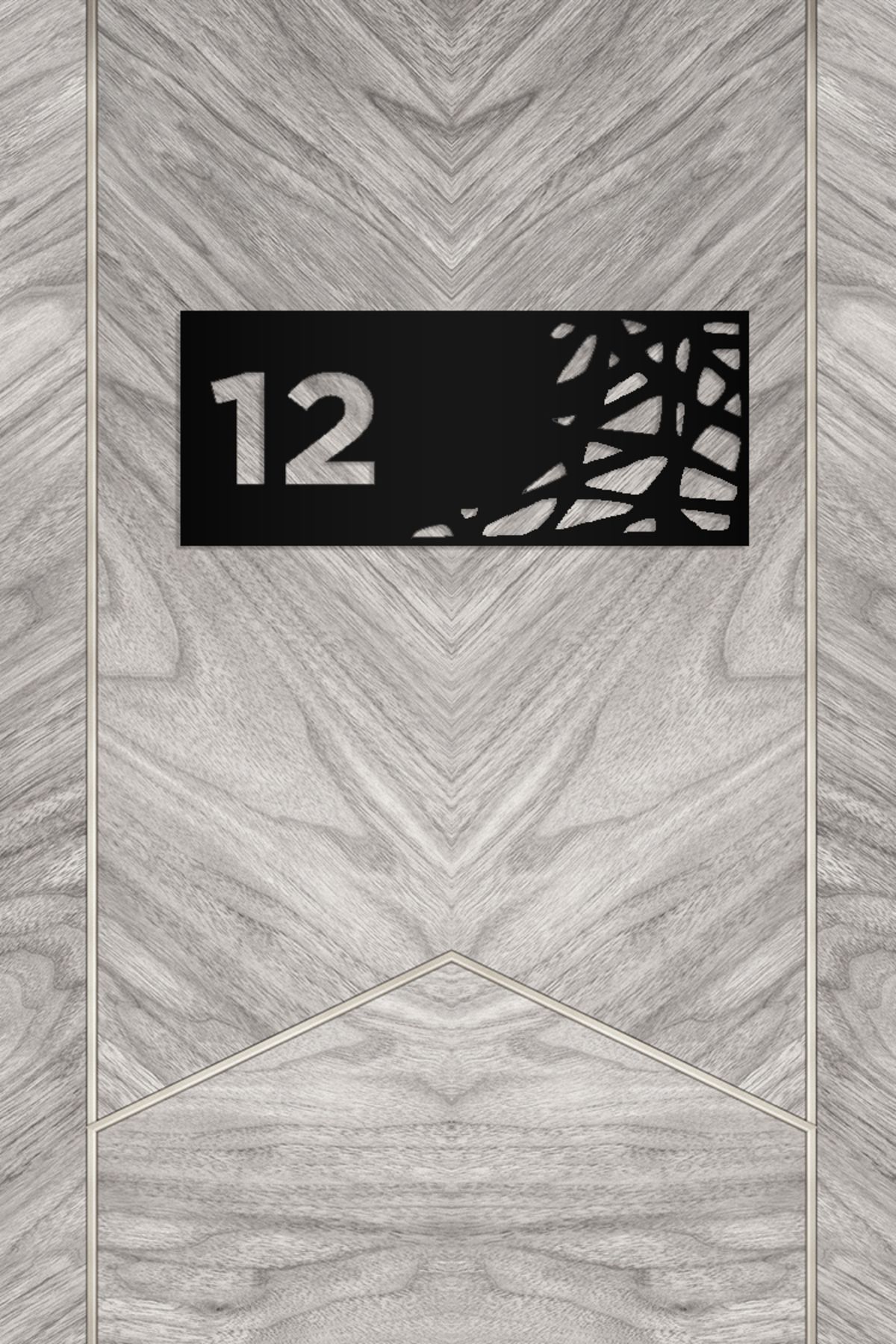 AHWALL-Apartment Door Number with Motif - Decorative, No: 12 1