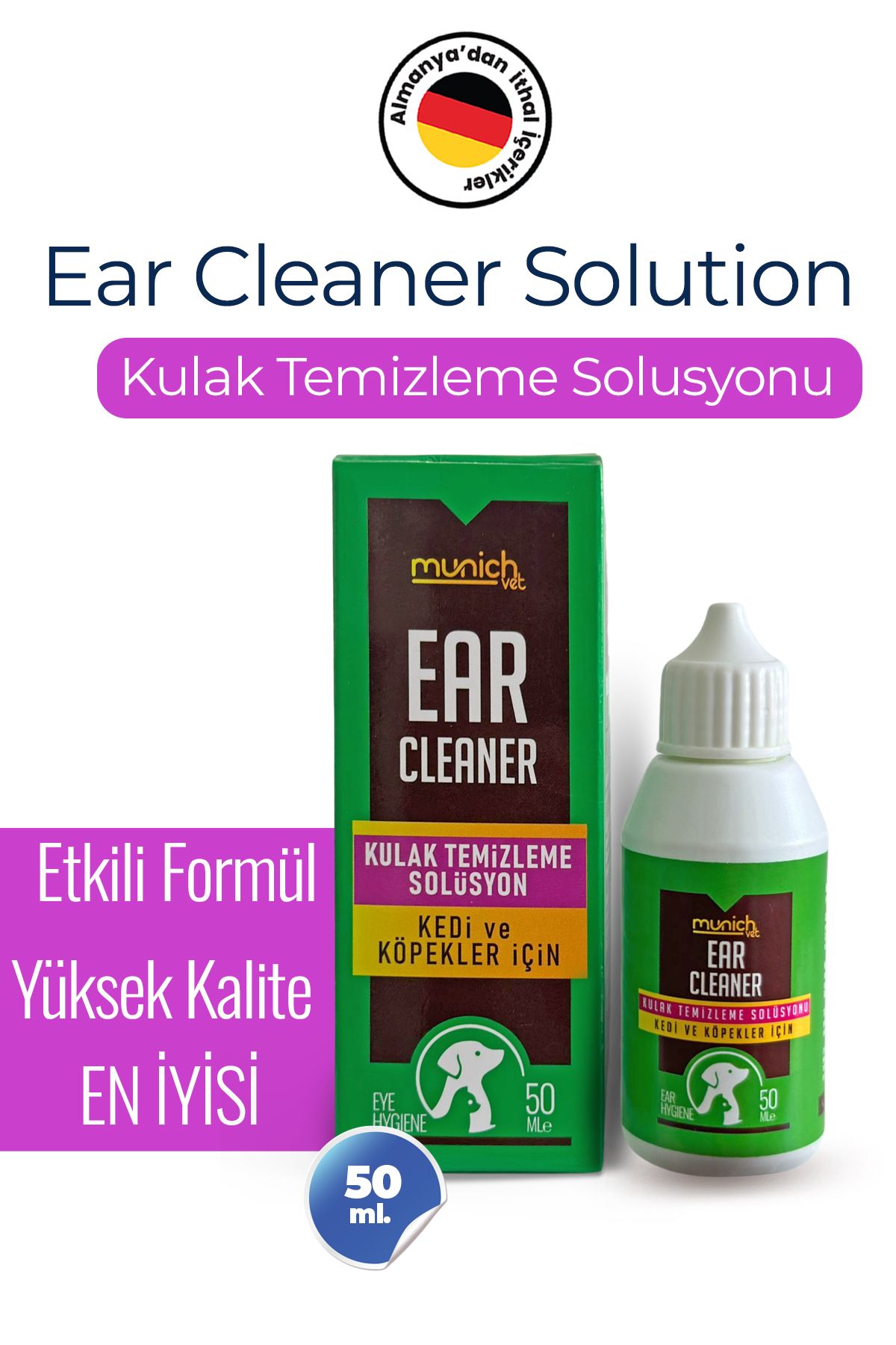 Ear Care Kediler Için Kulak Temizleme Solüsyonu 50 ml