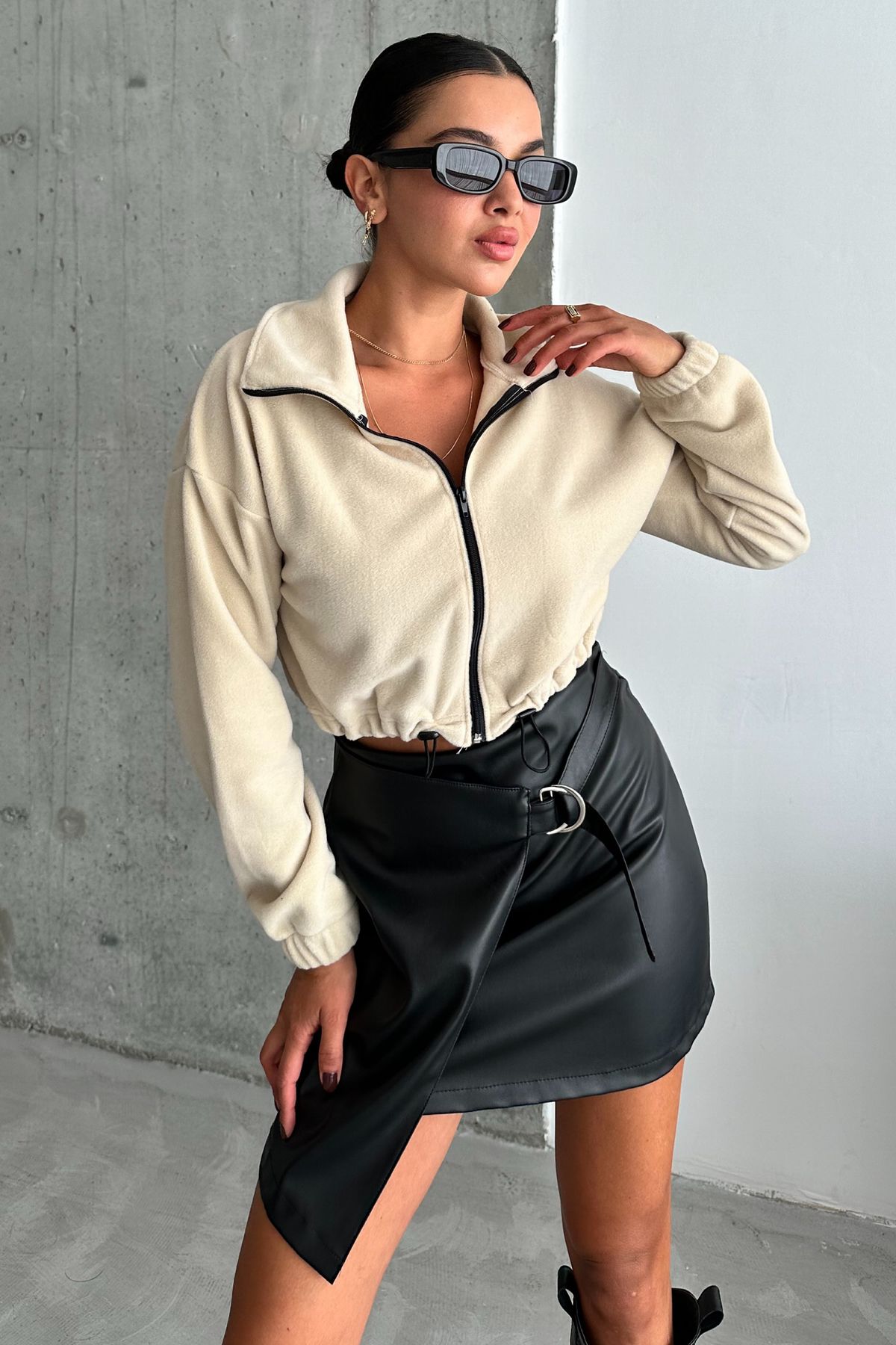 MODAGEN-Fleece-Crop-Cardigan – Damen, Reißverschluss und Reißverschluss 7