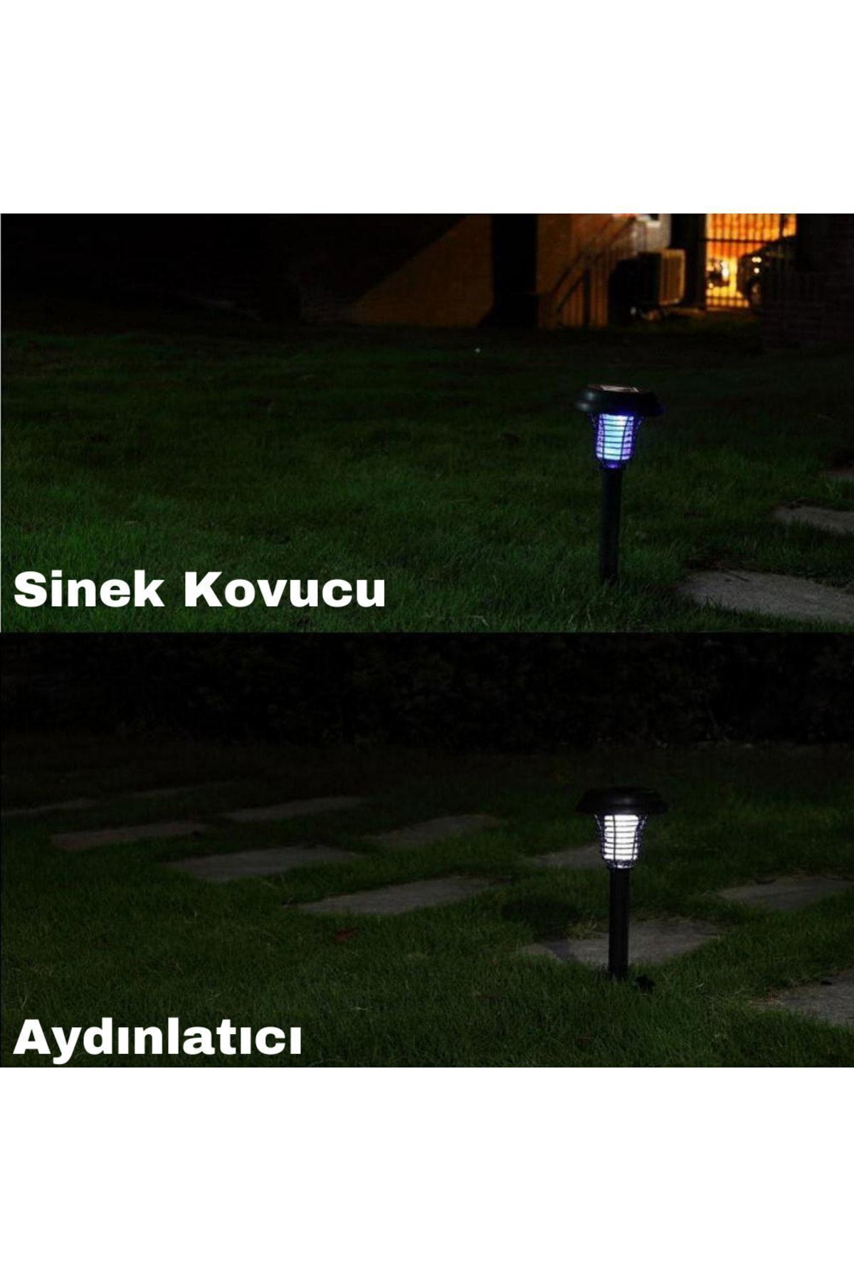 Solar Güneş Enerjili Led Aydınlatma Ve Sinek Kovucu Bahçe Lambası 3