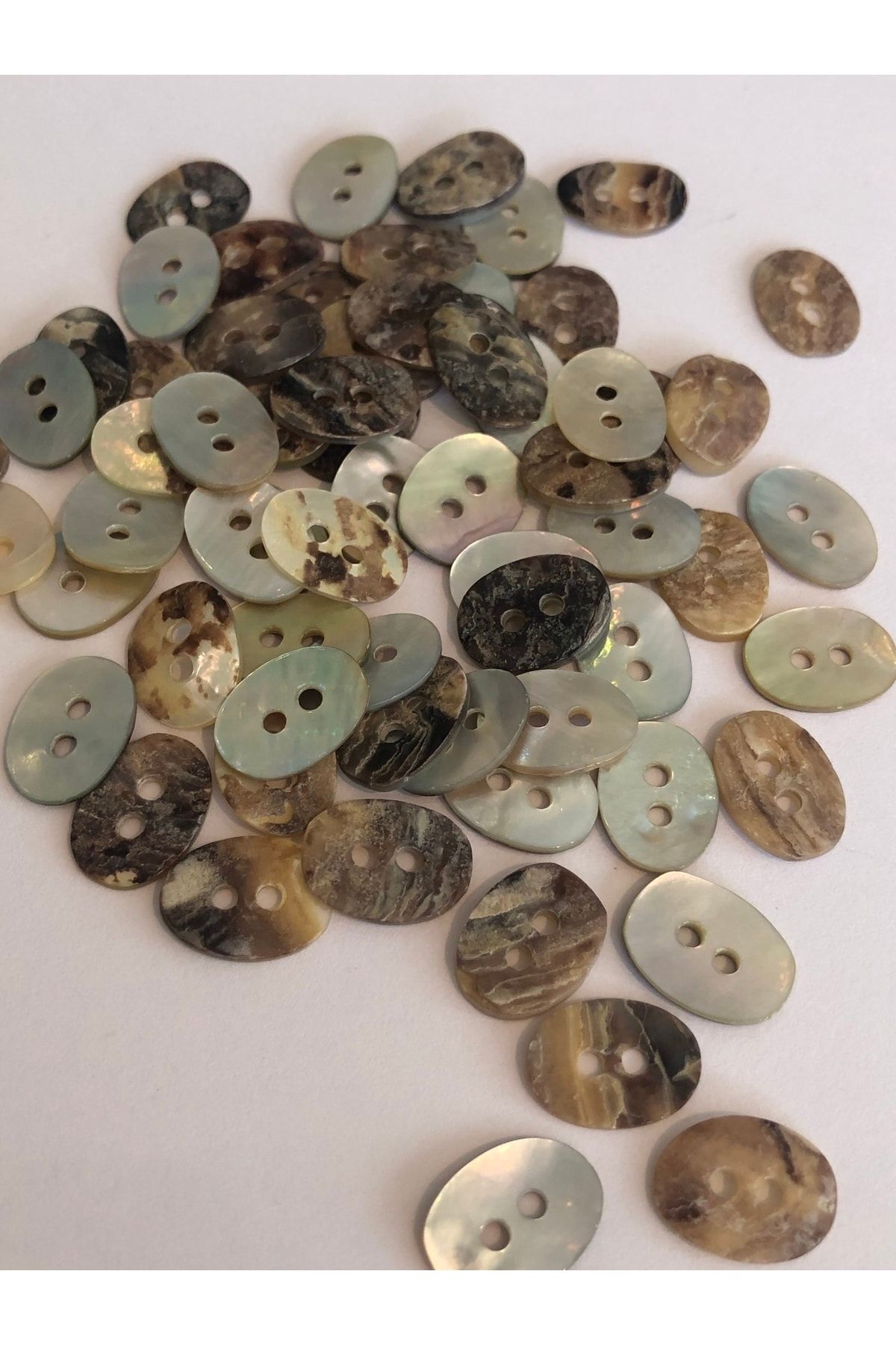 aensia-Real Original Oval Pearl Button 20 Size Button Pearl Button - Pack of 10 Buttons 3