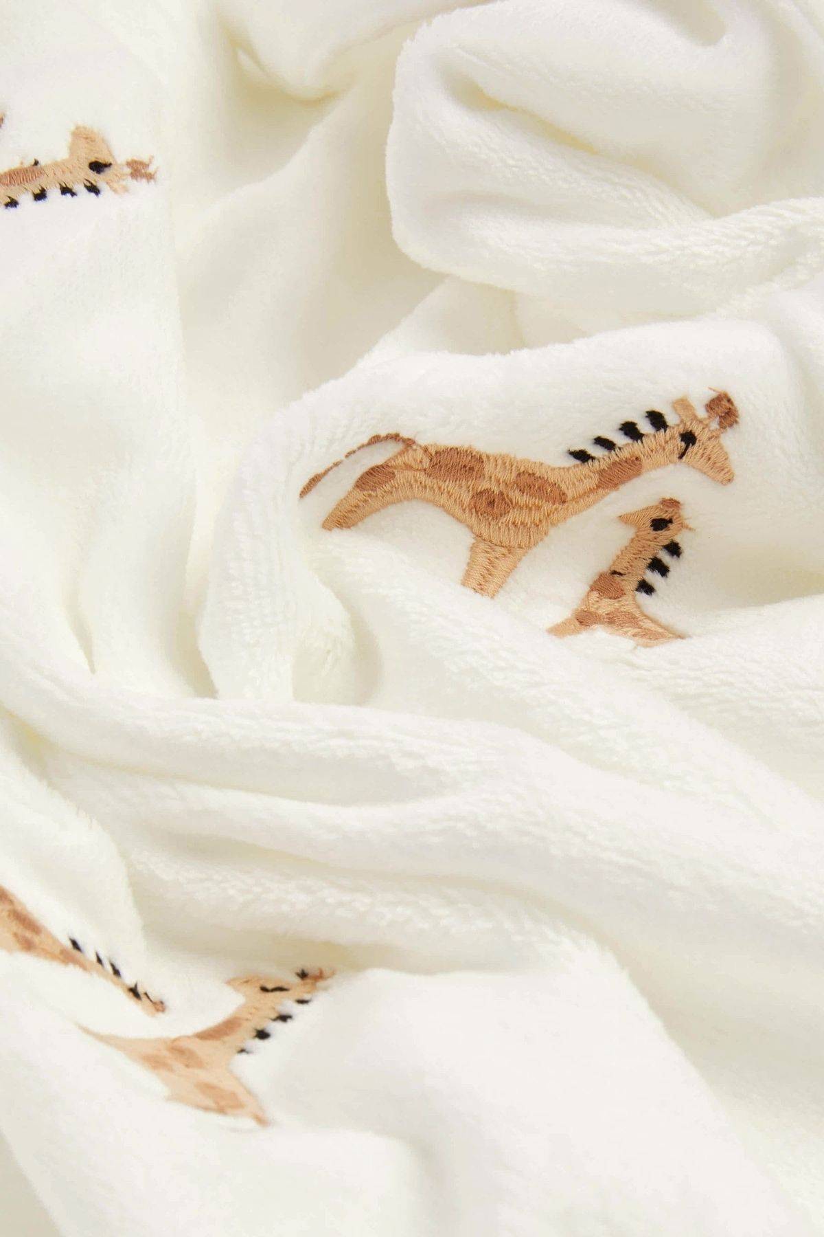 Next Baby-White Giraffe Patterned Fleece Blanket 6
