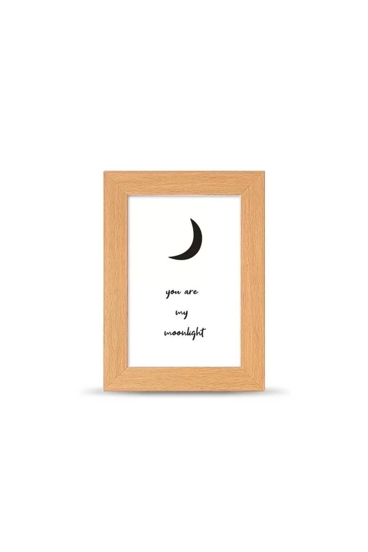 bi'aldım-You Are Moonlight You Are Moon Light C?erc?eveli Banner Poster - 10x15 Cm Small Size 2