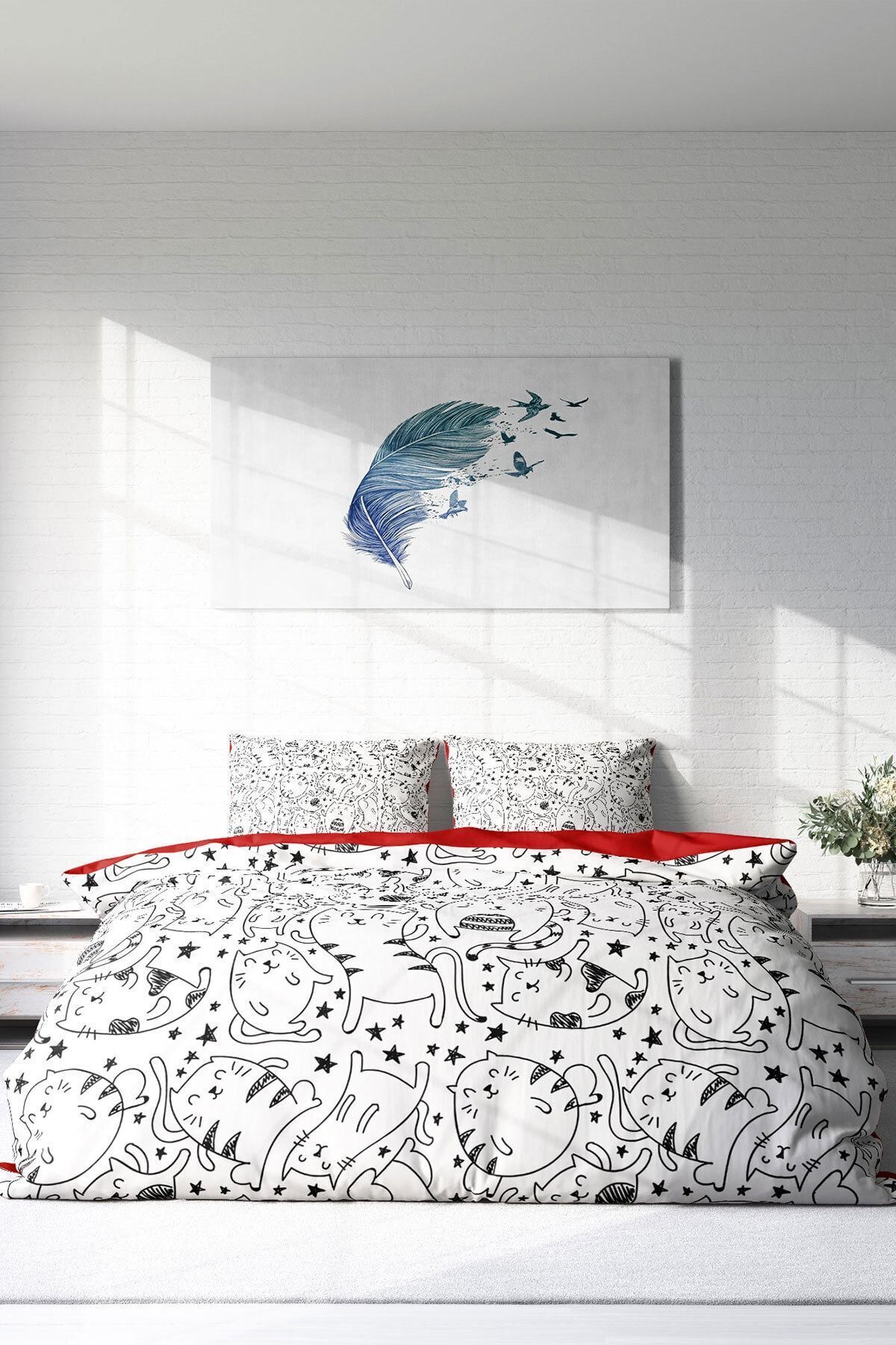 سرویس روتختی  سفید مونوهومMonohome | monohome8959 اورجینال - تصویر 3