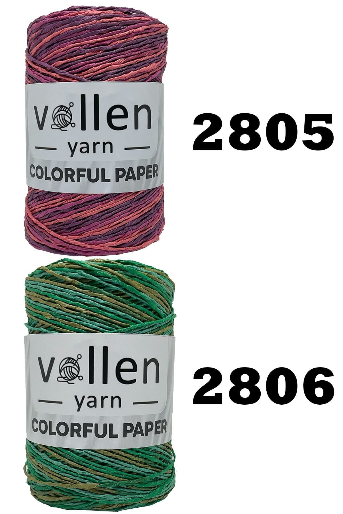 vollen yarn-خيط من الورق الطبيعي الملون الفاخر، وخيط حقيبة القش، وخيط الرافية، وقوس، وقبعة، وخيط جديلة 6