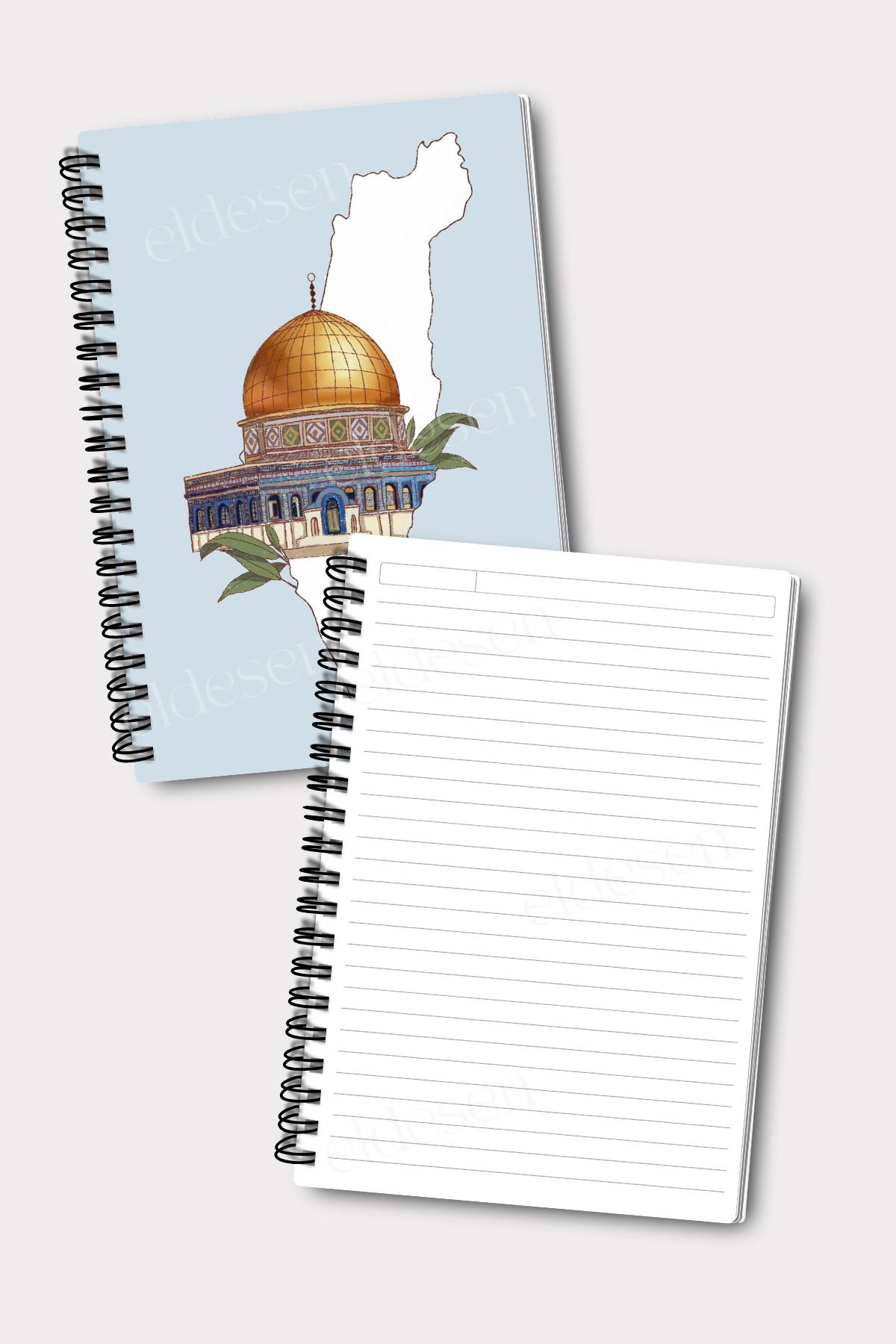 Eldesen Tasarım-A5 Size Set of 4 - Spiraled Lined School Notebook, 50 Sheets and 100 Sheets 3