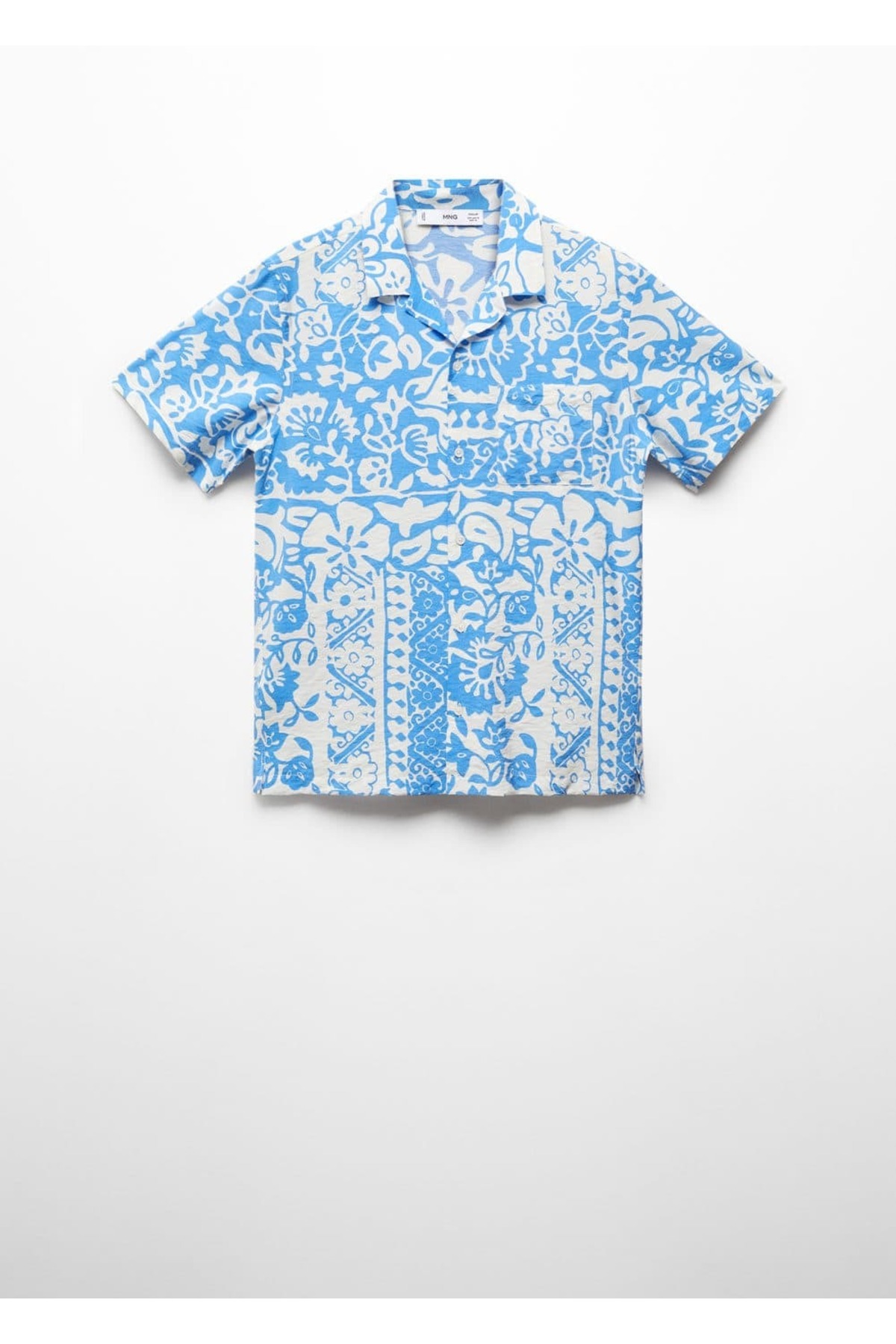 پیراهن مردانه آبی MANGO Man | 67067690 اورجینال - تصویر 3